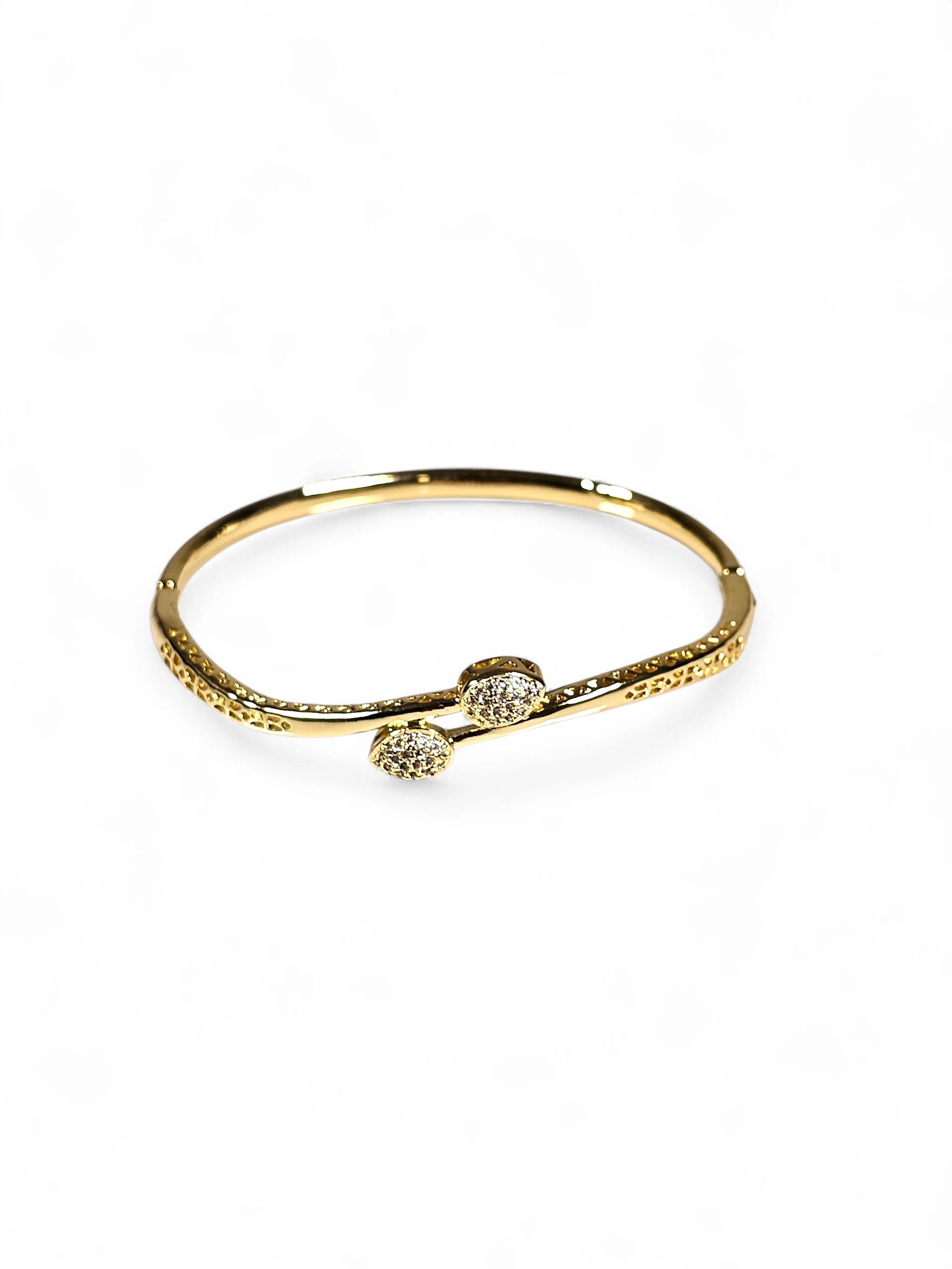 Pulseira Cristal Zirconia Dourada 015