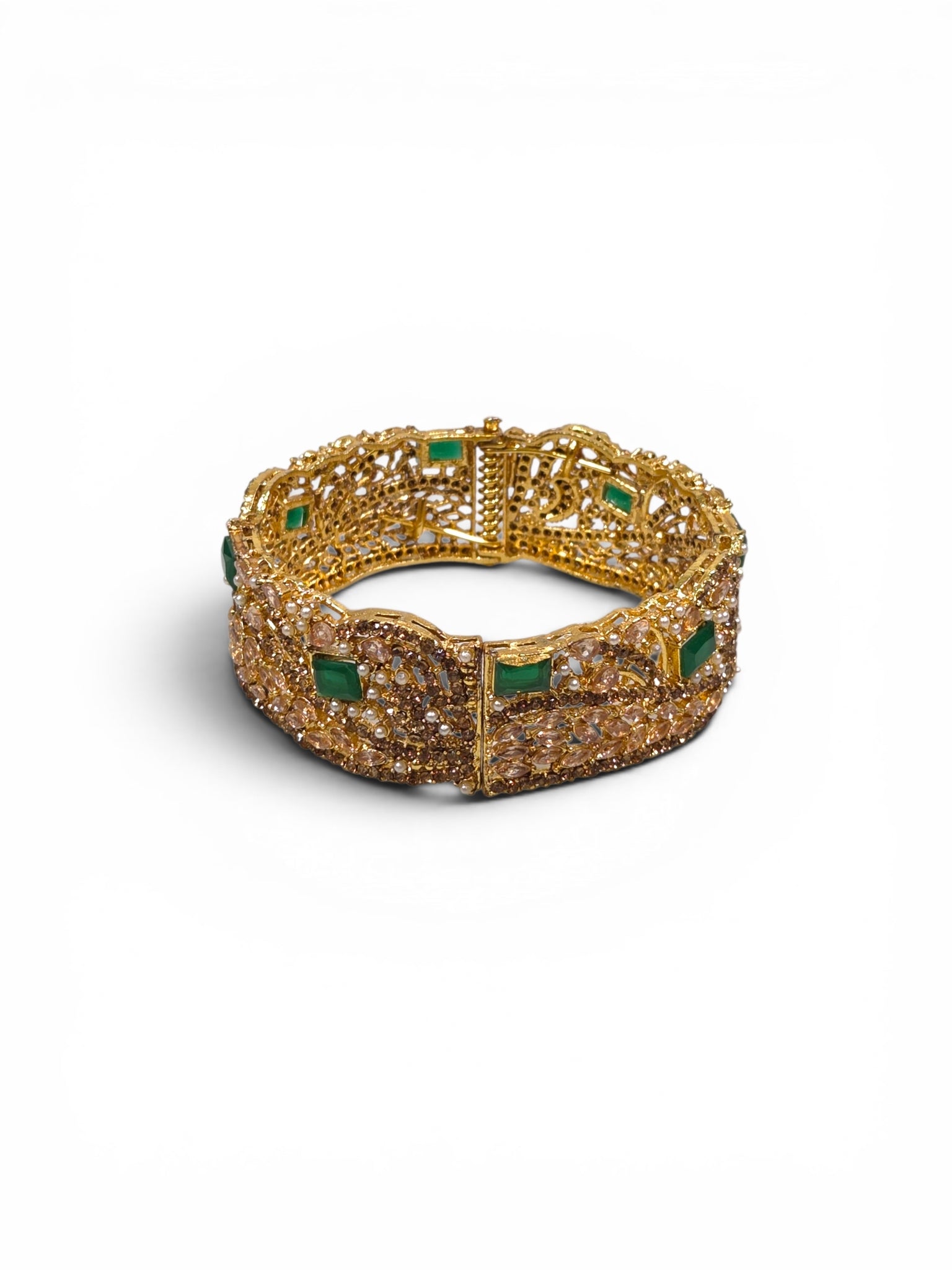 Bracelete Folheado Semi Joia Dourado #1092