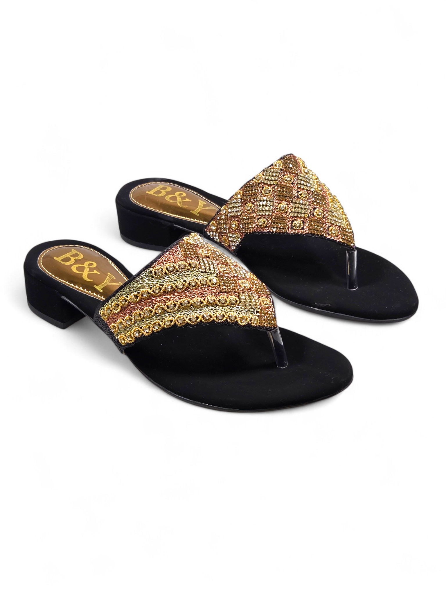 Chinelo 9829 Preto Salto Bloco