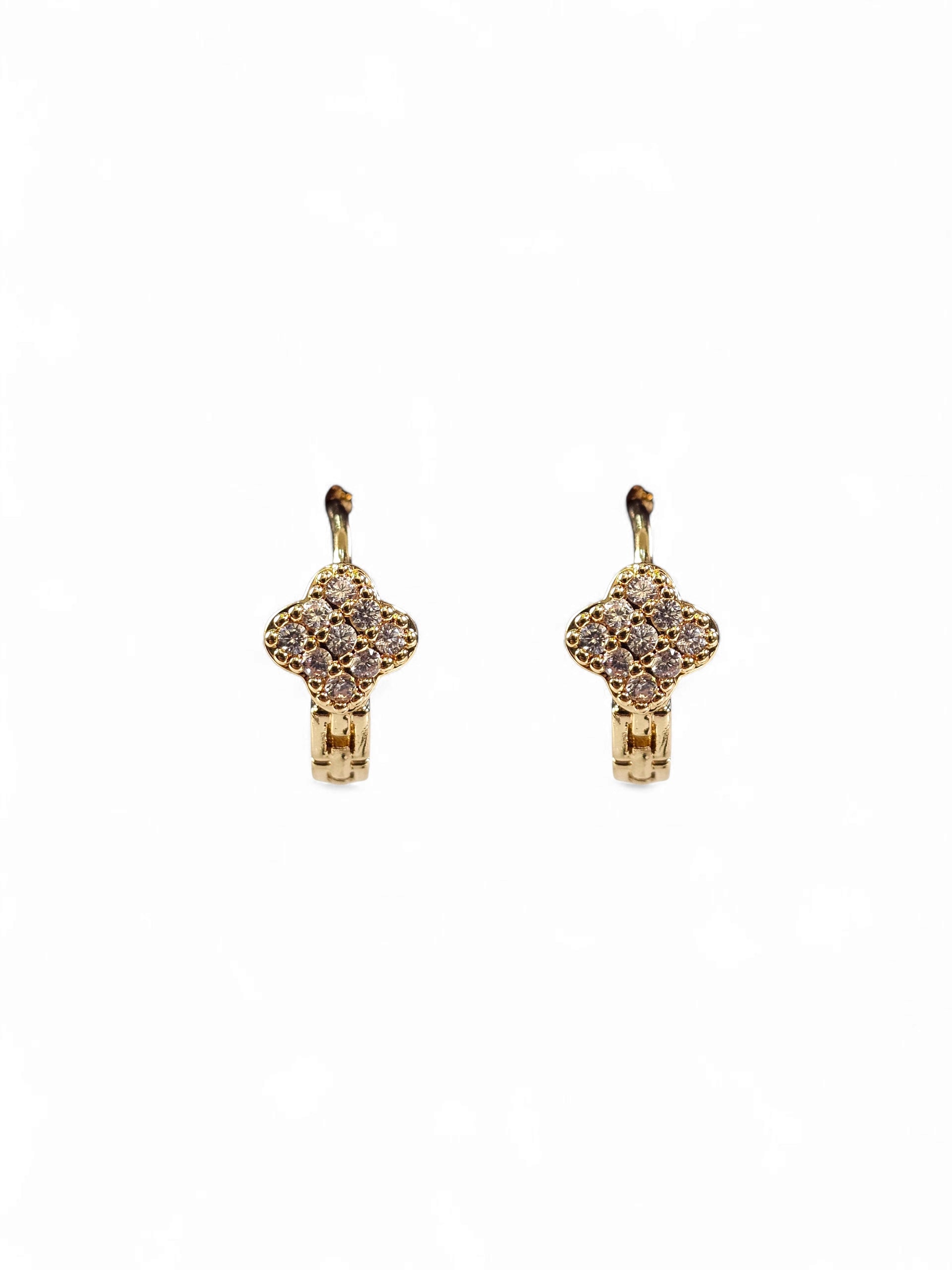 Brinco Zirconia Argola Dourado 030