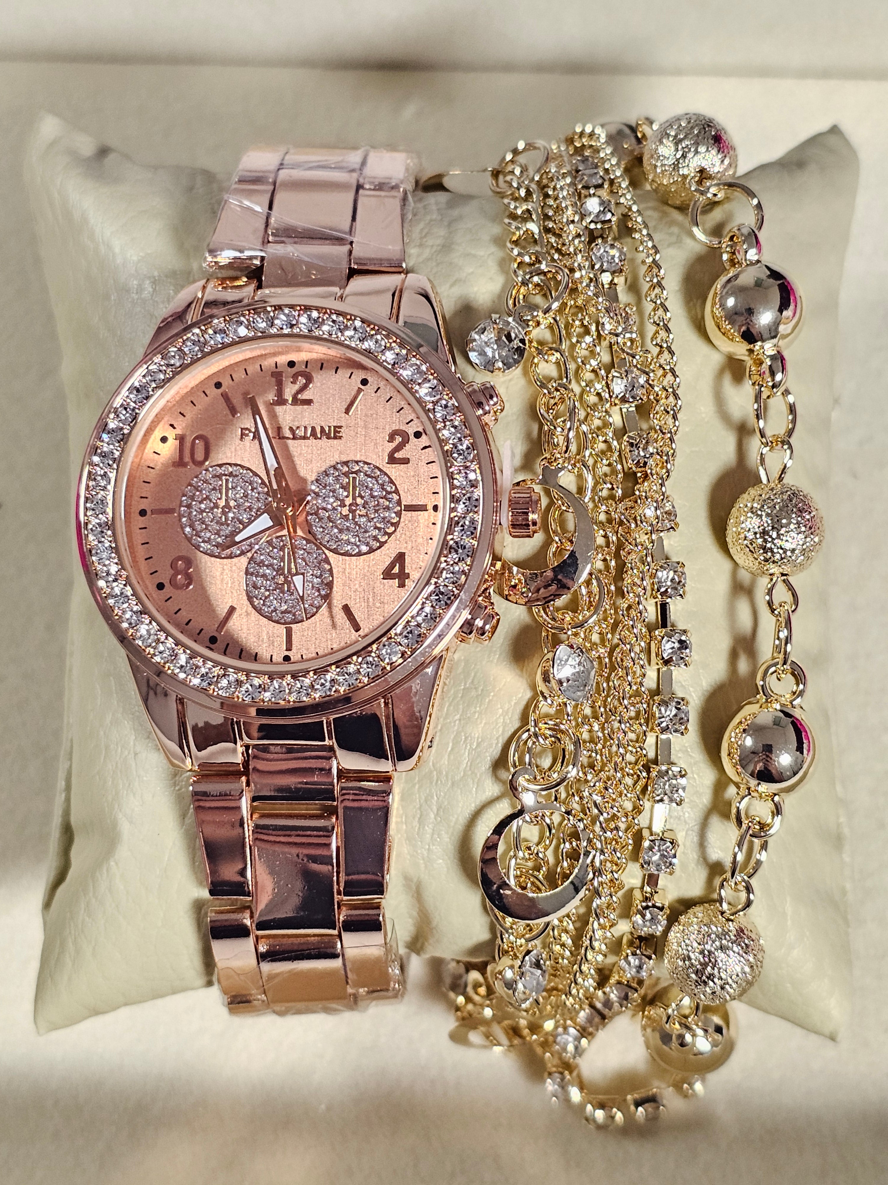 Relógio Prova d’Água com Pulseira Folheada 019