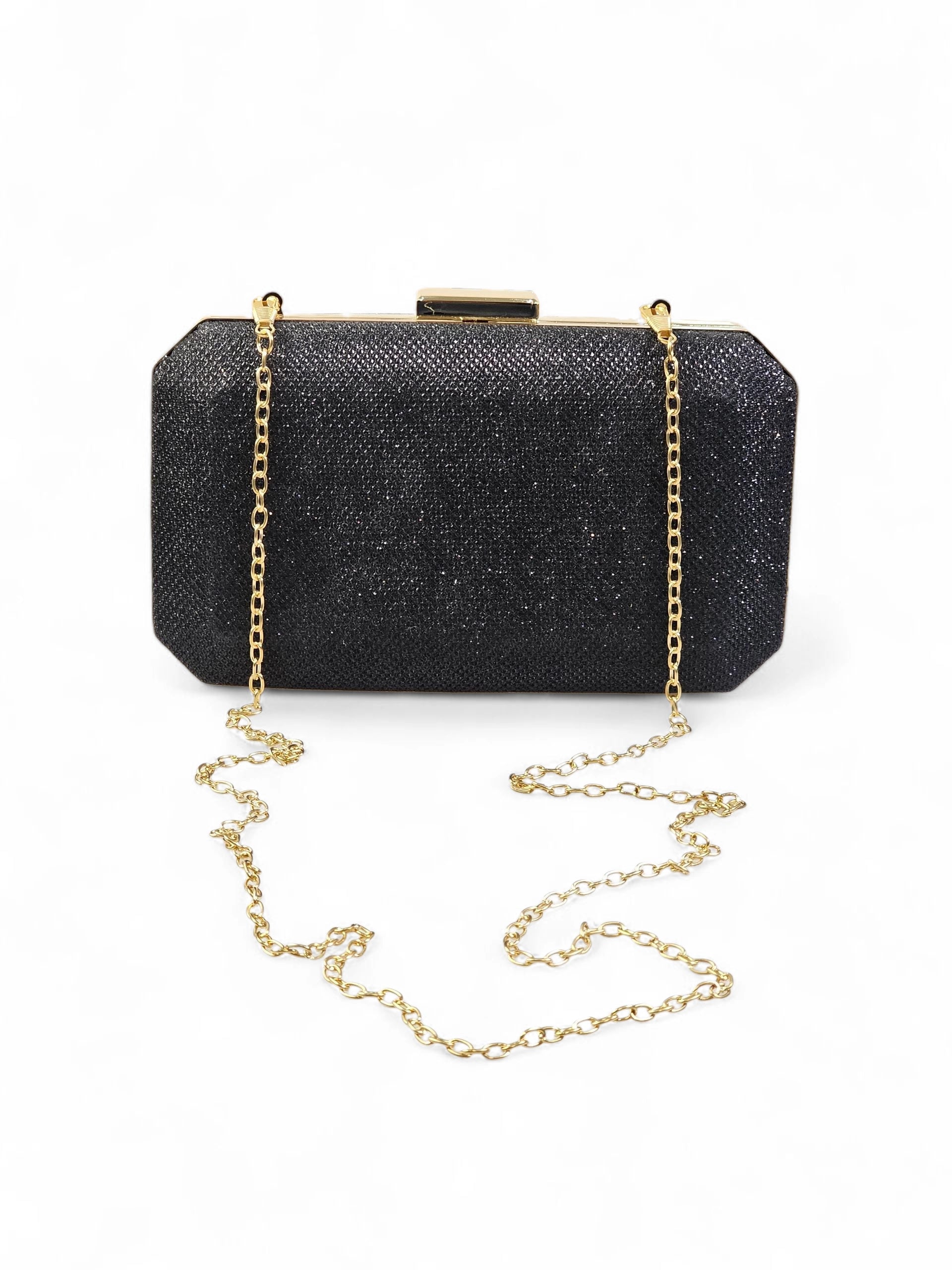 Bolsa Clutch Glitter Preto 1025