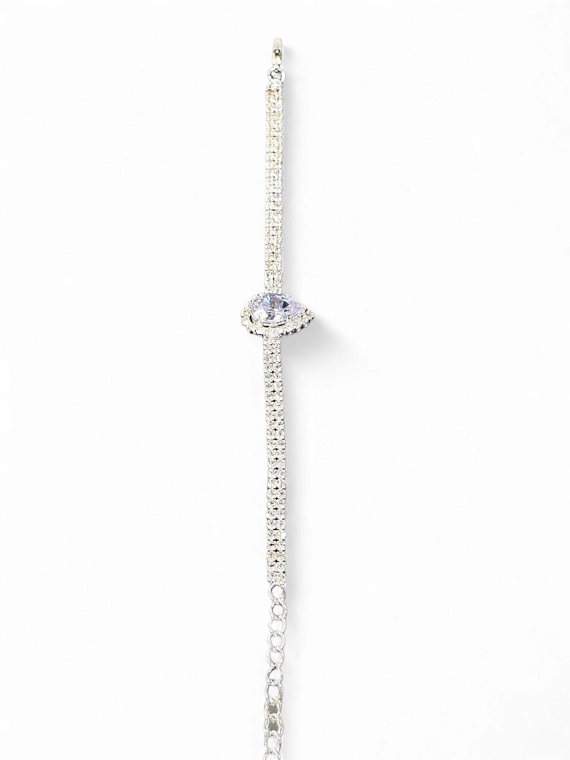 Pulseira Cristal Prata 007