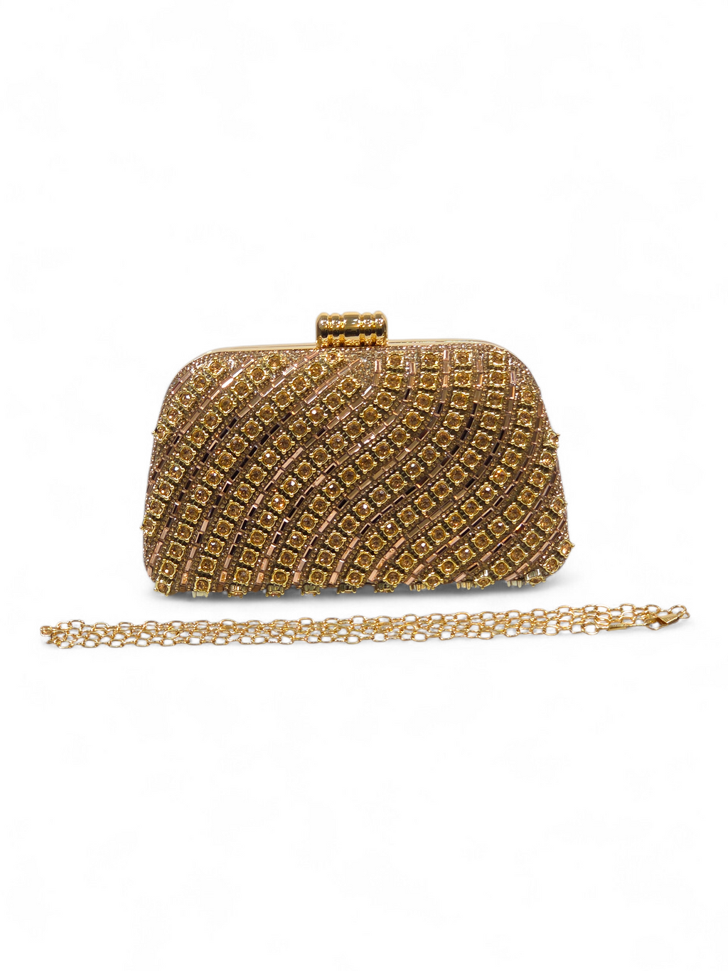 Bolsa Stella Clutch Cristal Champagne 1061