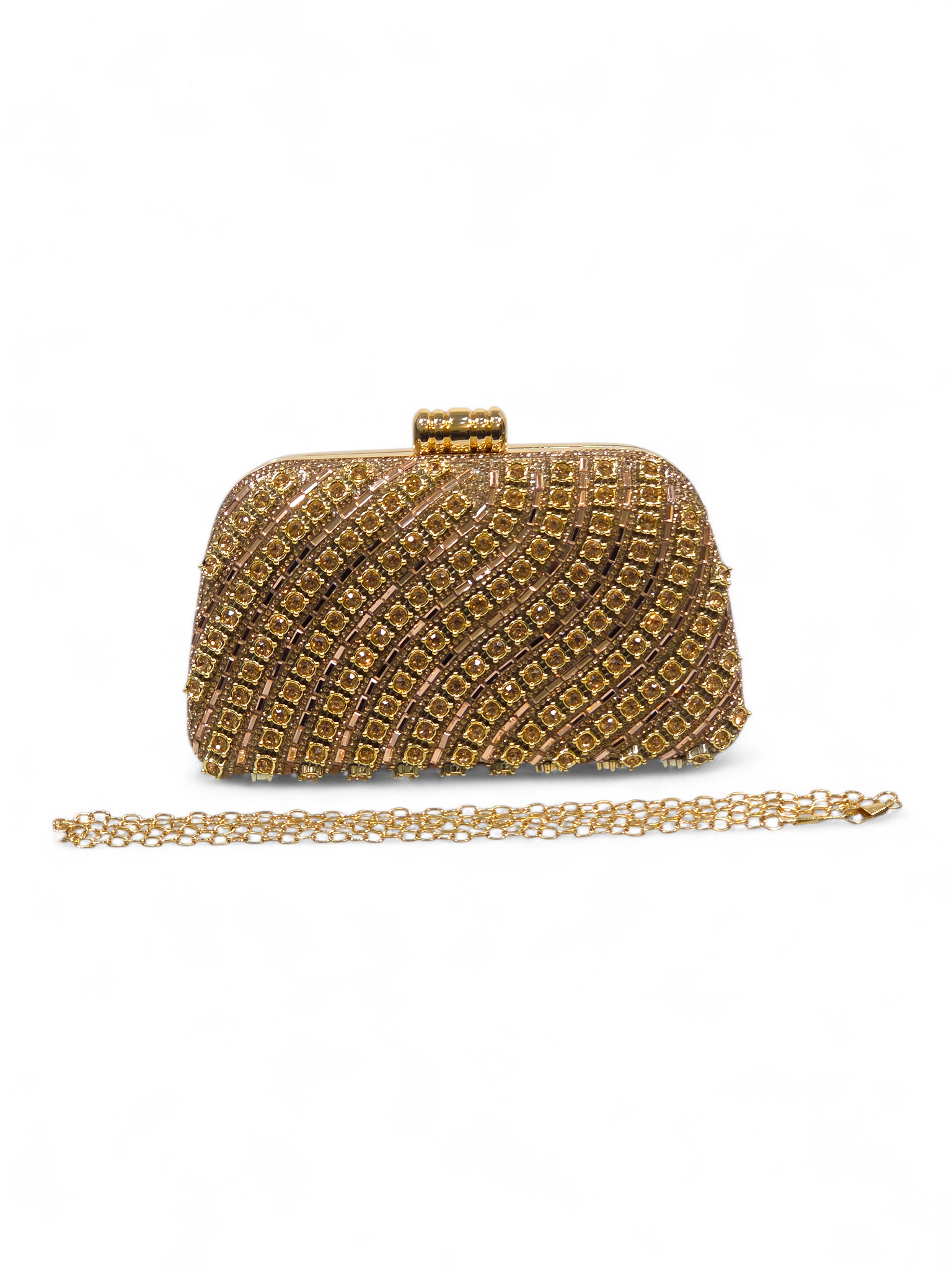 Bolsa Stella Clutch Cristal Champagne 1061