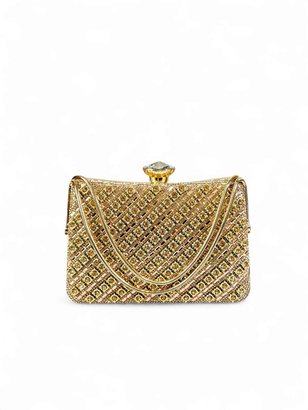 Bolsa Clutch Cristal Champagne 013