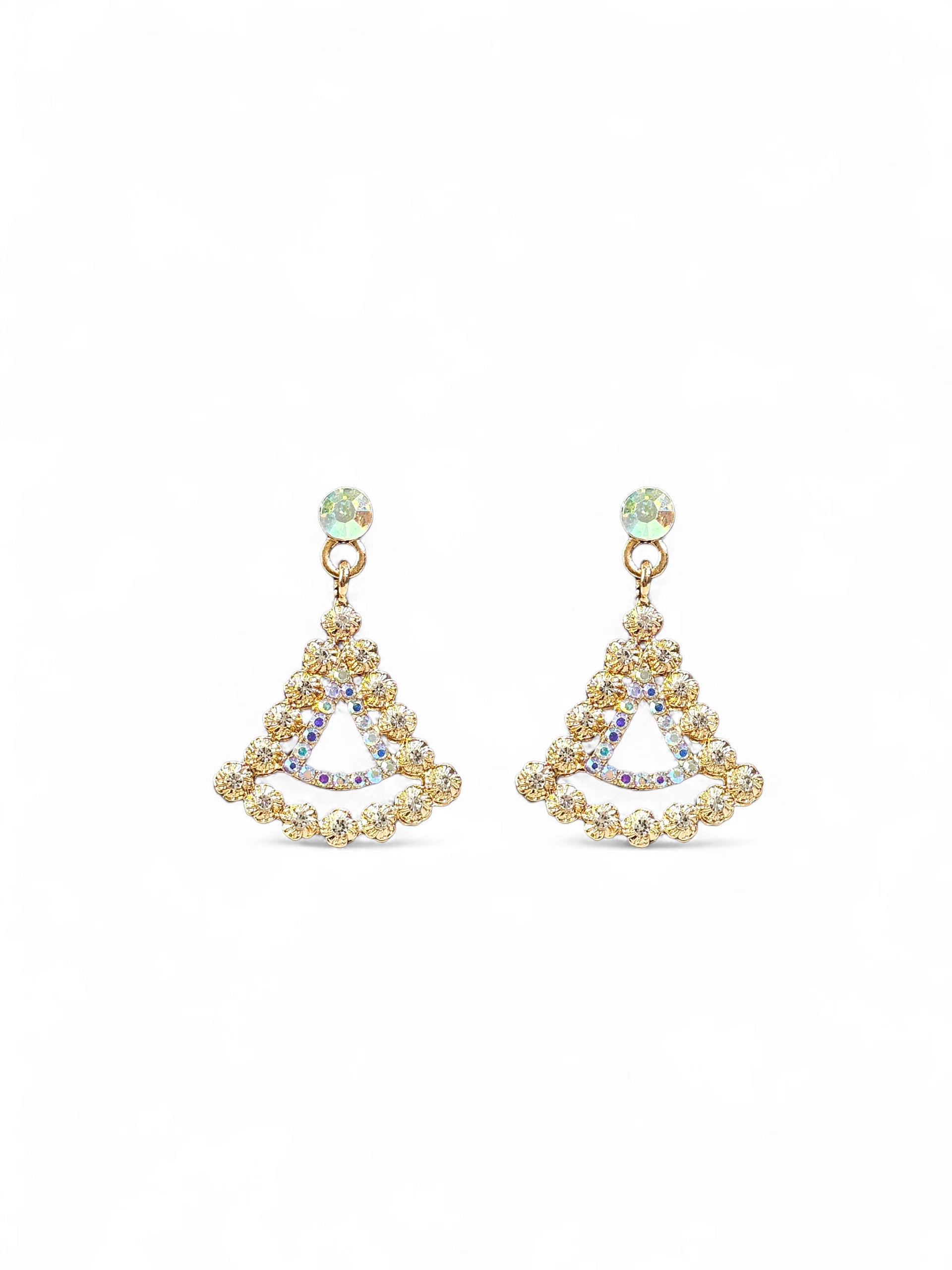 Brinco Cristal Dourado 042