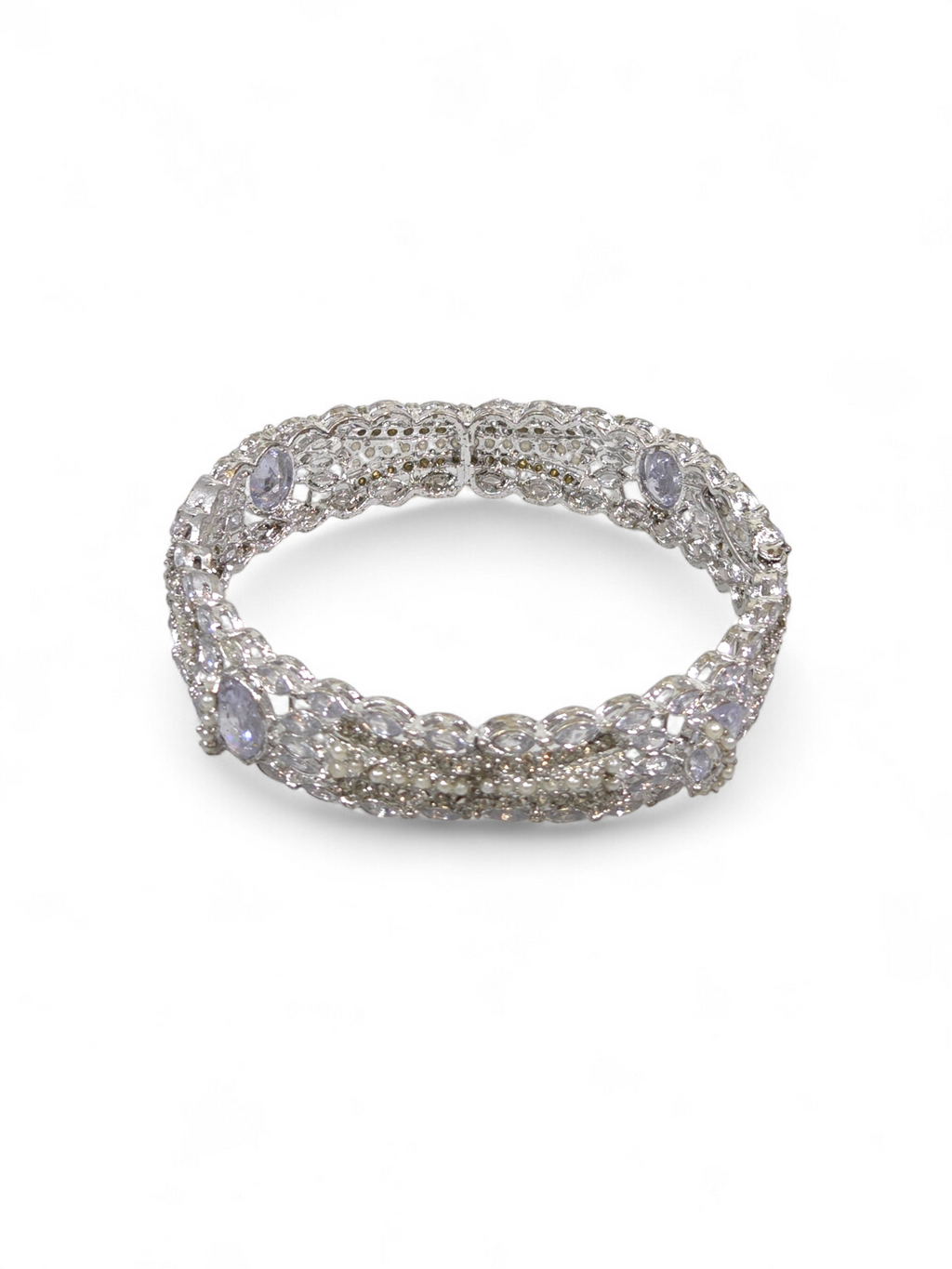 Bracelete Folheado Semi Joia Prata #1074
