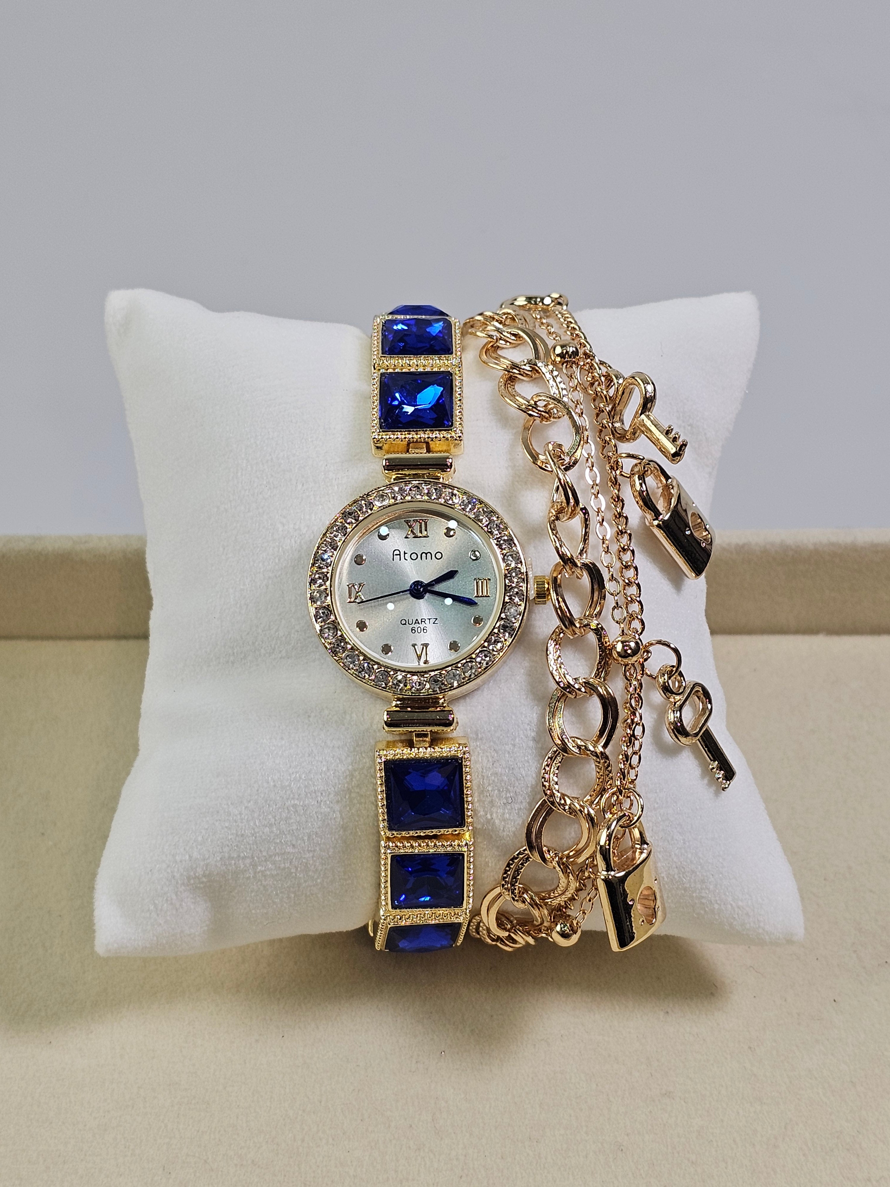 Relógio Prova d’Água com Pulseira Folheada 025