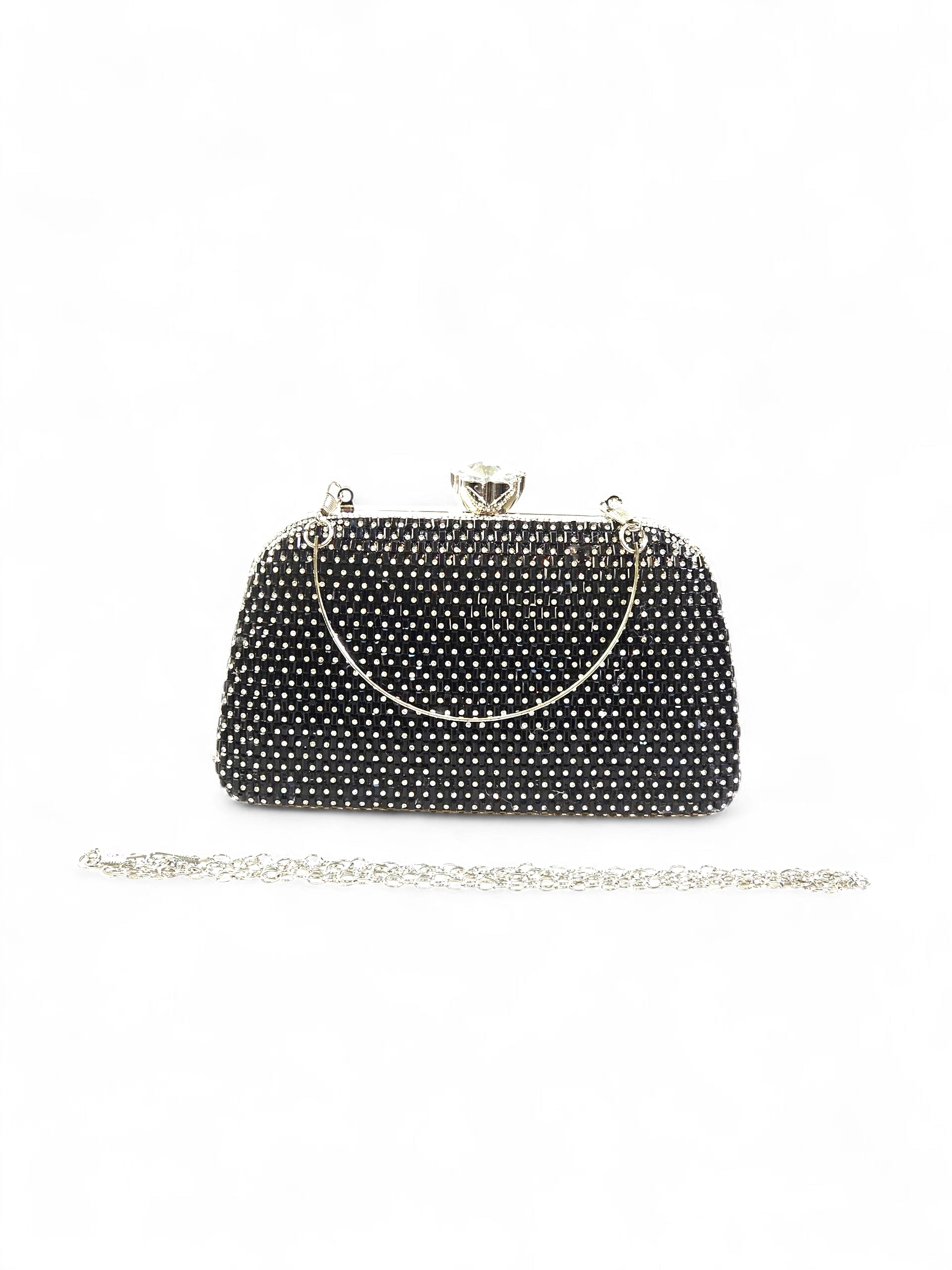 Bolsa Clutch Cristal Preto 027