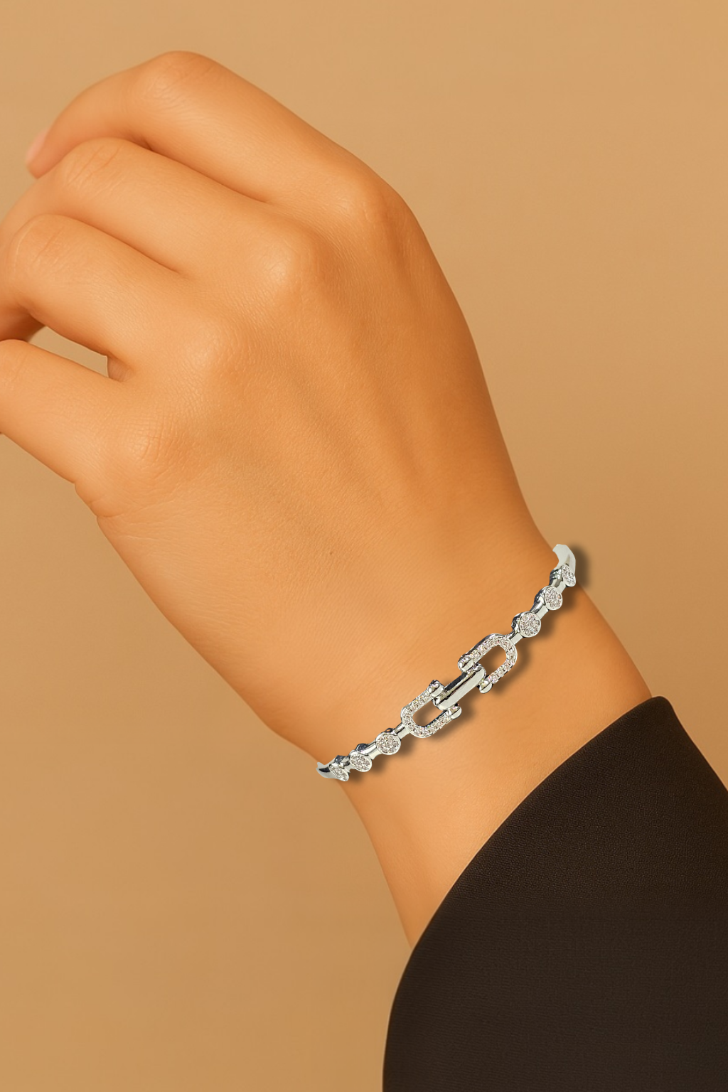 Pulseira Cristal Zirconia Prata 012