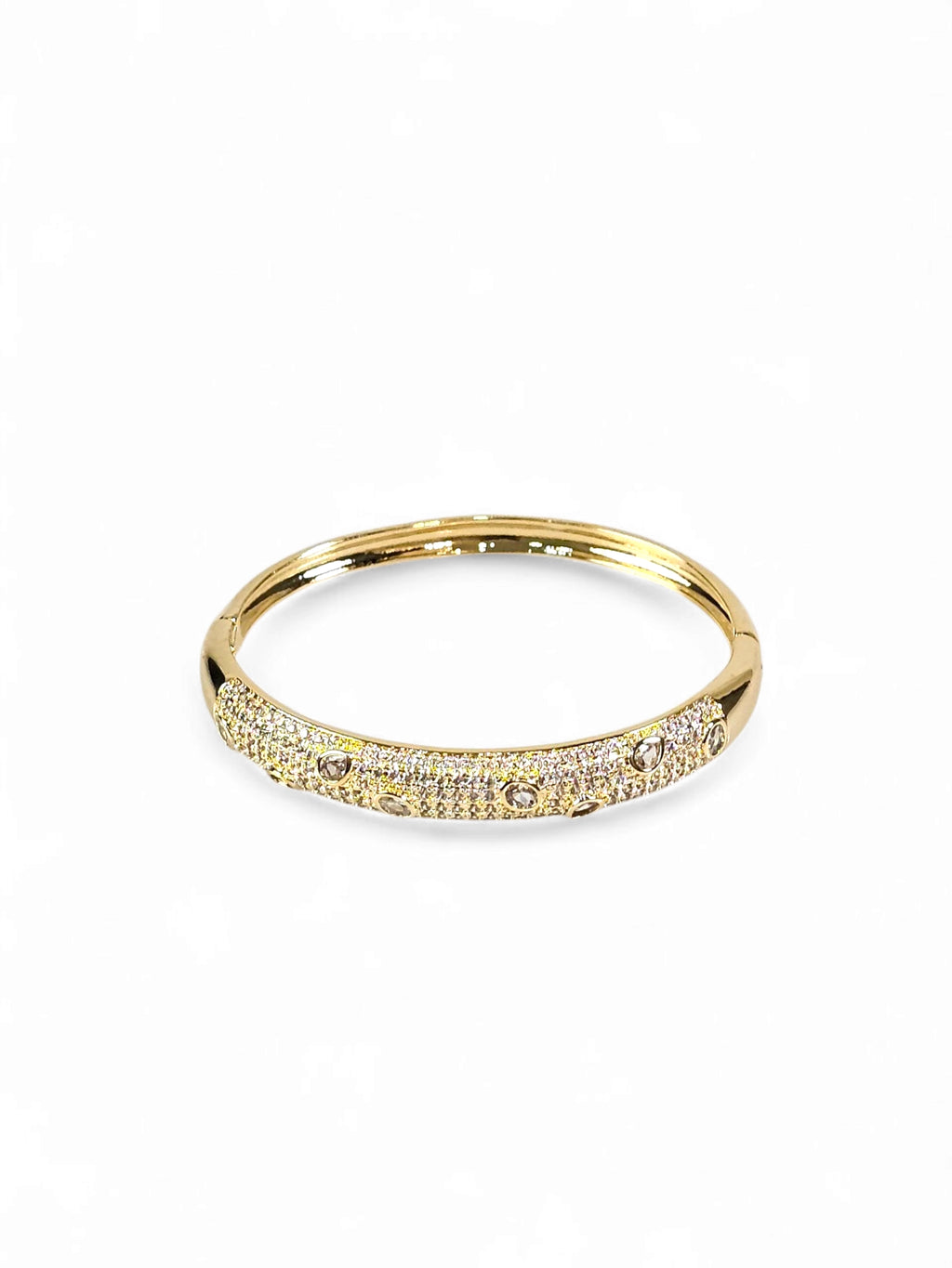 Pulseira Cristal Zirconia Dourada 009