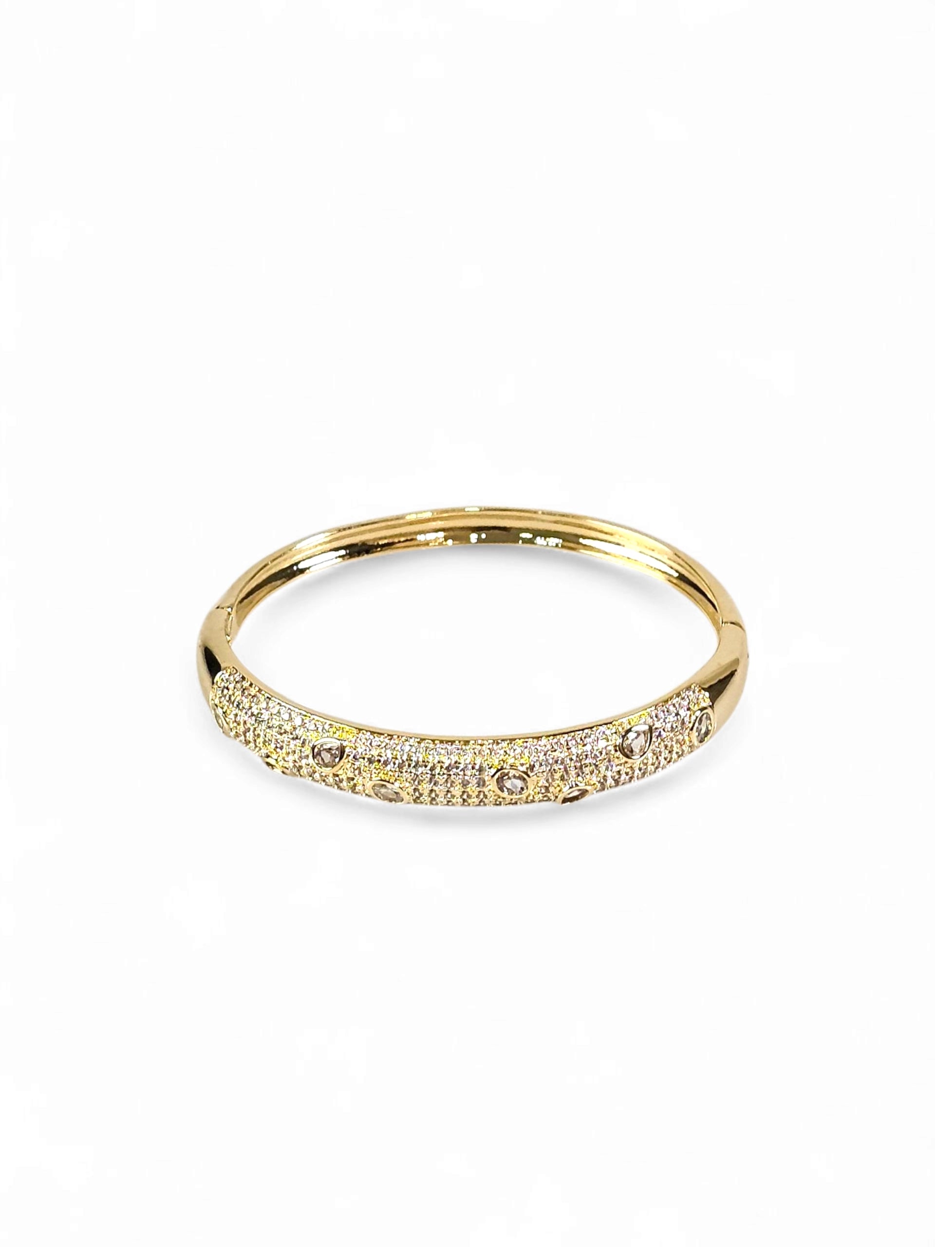 Pulseira Cristal Zirconia Dourada 009