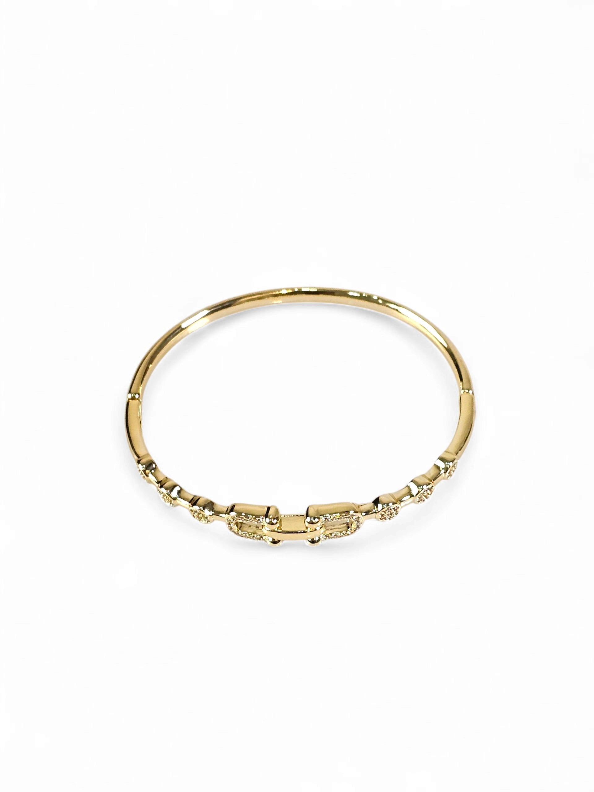 Pulseira Cristal Zirconia Dourada 008