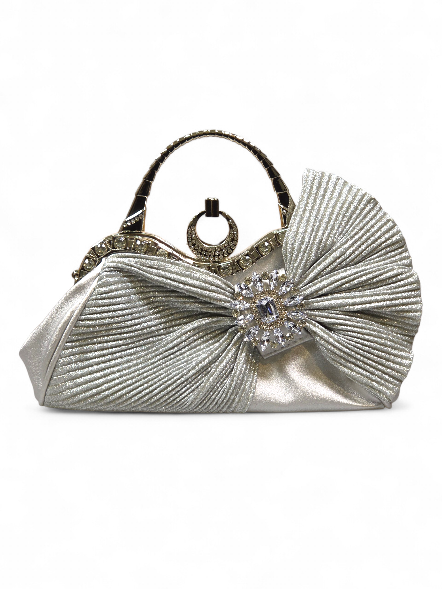 Bolsa Clutch Cristal Prata 1085