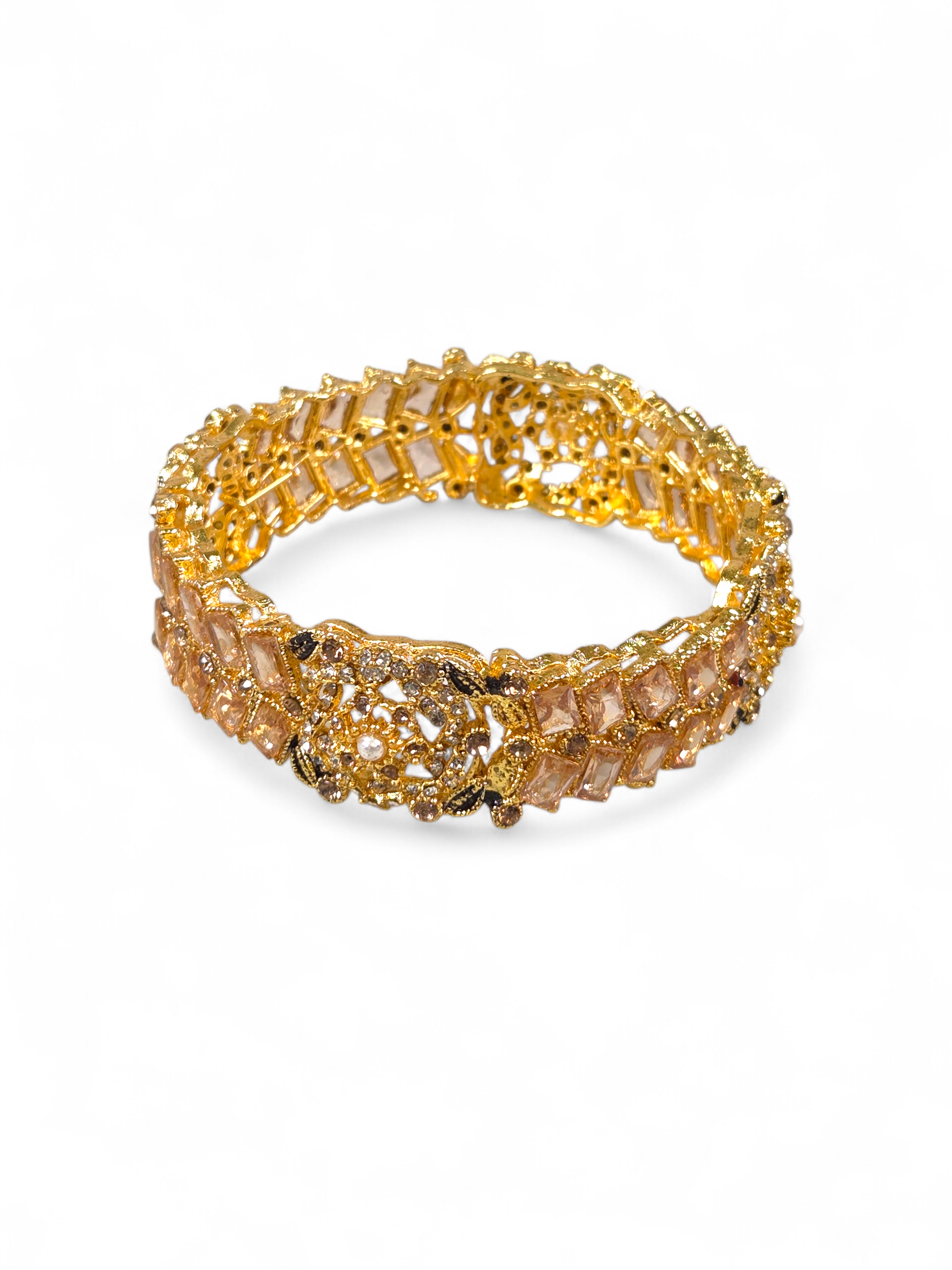 Bracelete Folheado Semi Joia Dourada #1045