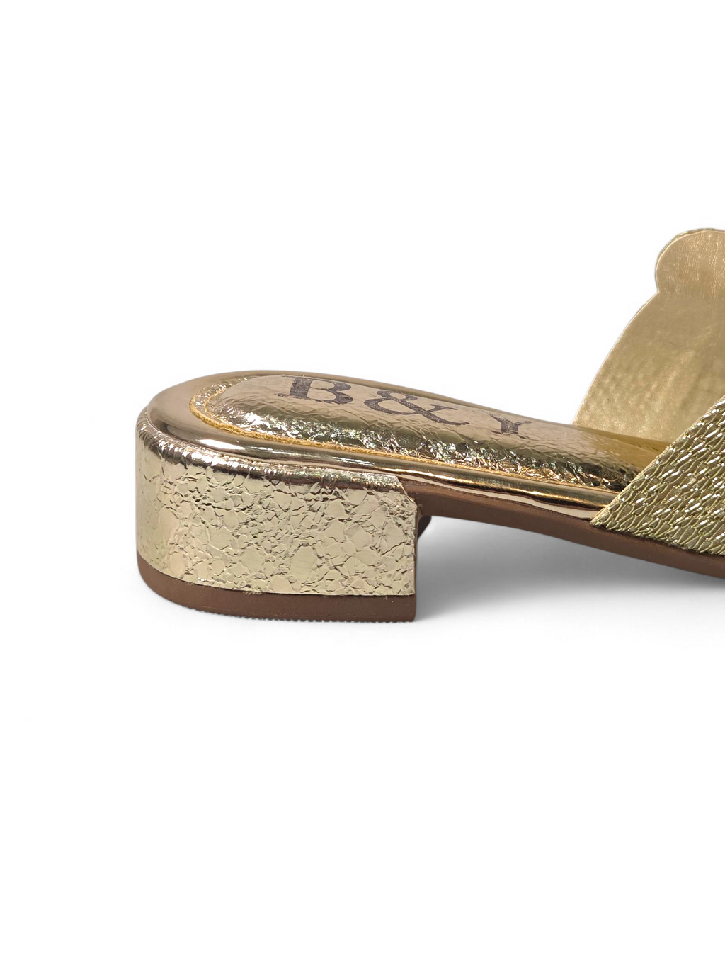 Chinelo 9418 Dourado Salto Bloco