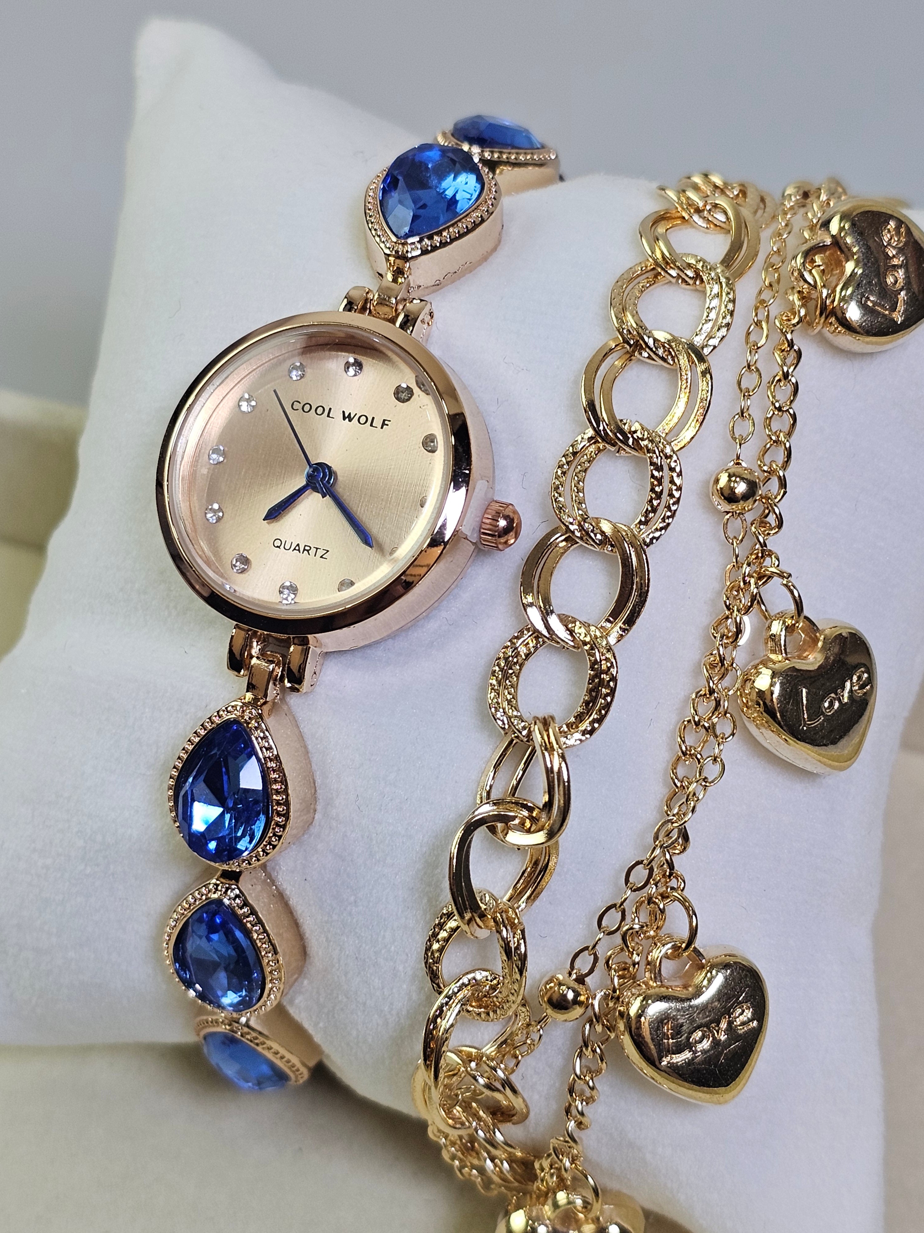 Relógio Prova d’Água com Pulseira Folheada 034