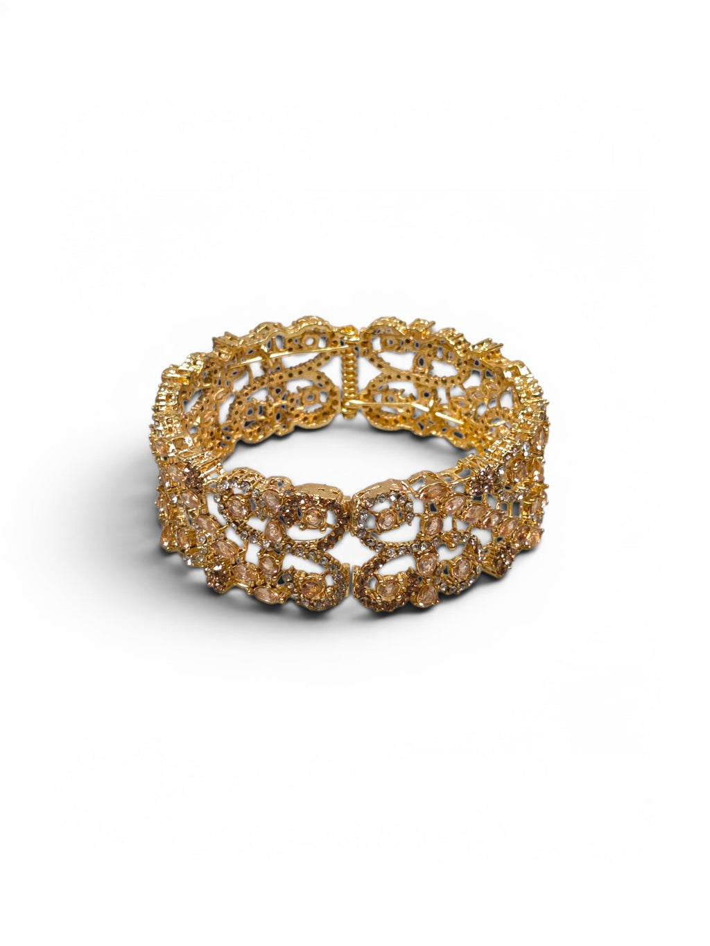 Bracelete Folheado Semi Joia Dourado #1102