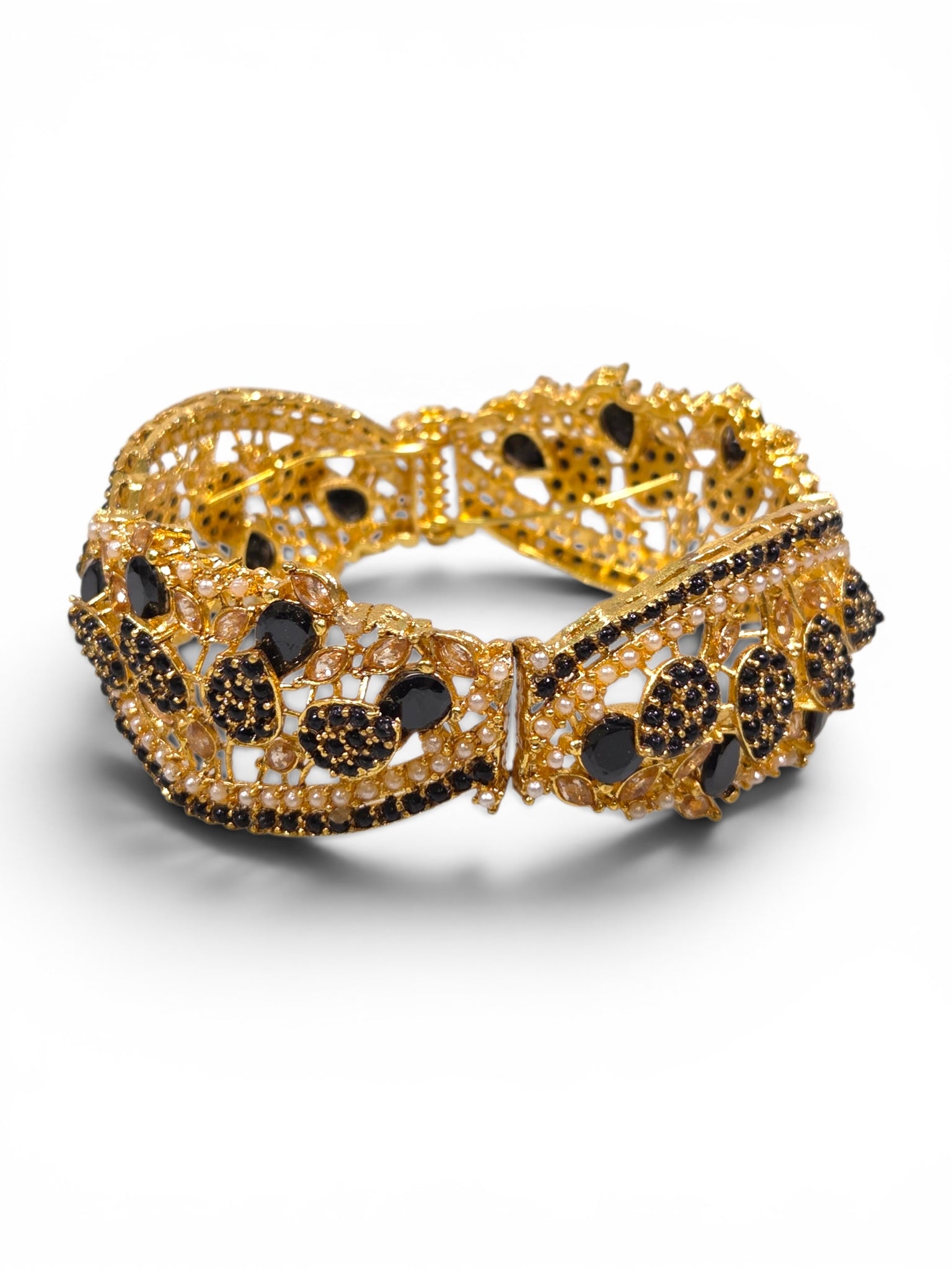 Bracelete Folheado Semi Joia Dourado #1089