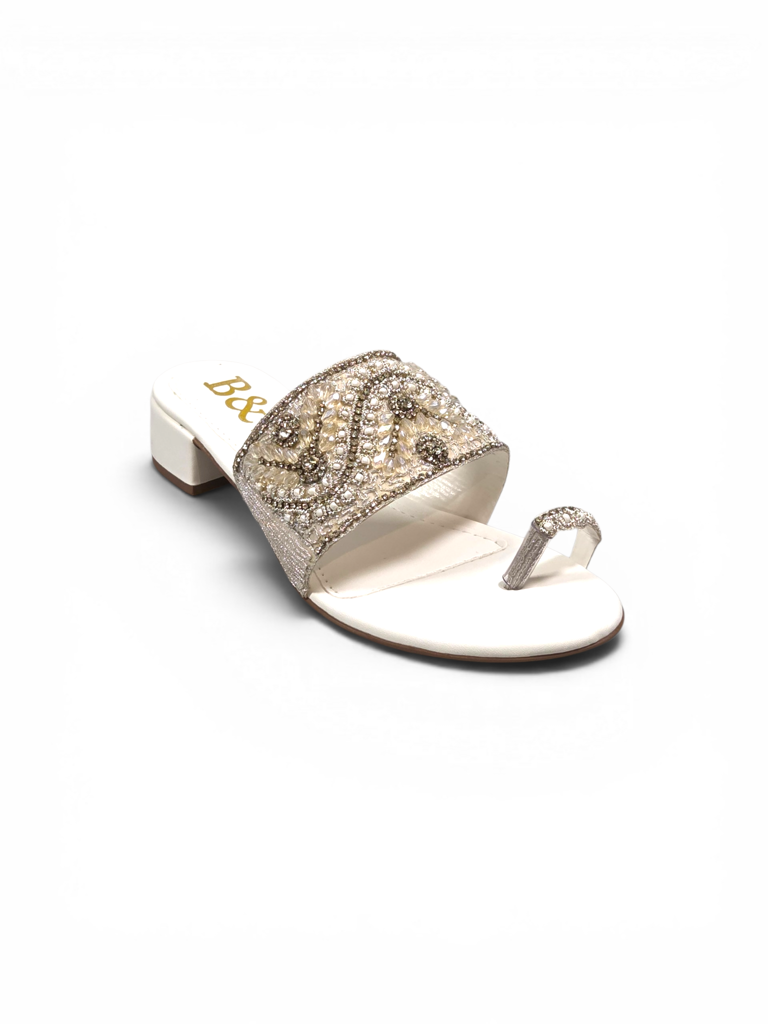 Tamanco 9435 Branco Salto Bloco 3 cm