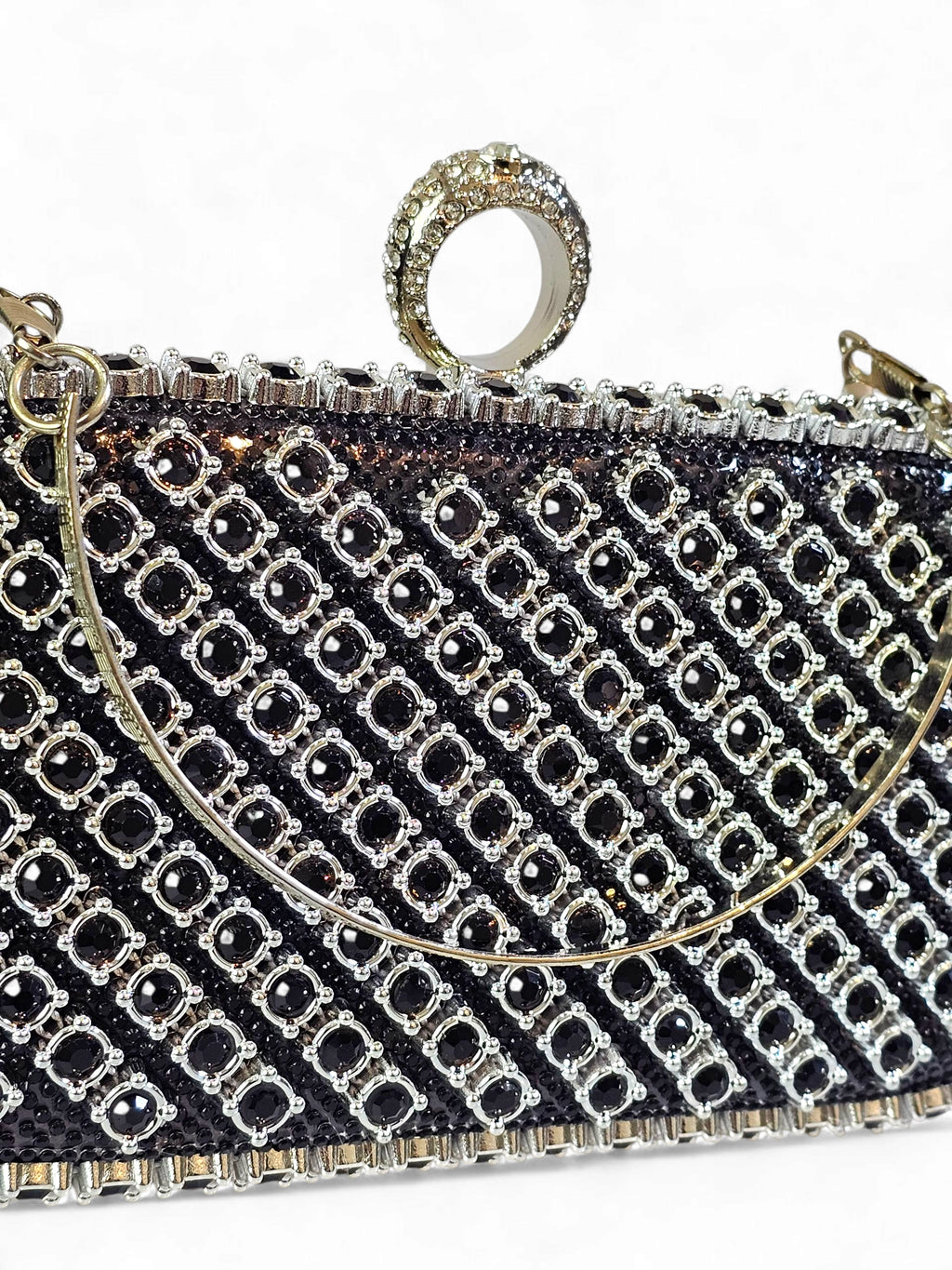 Bolsa Clutch Cristal Preto 016