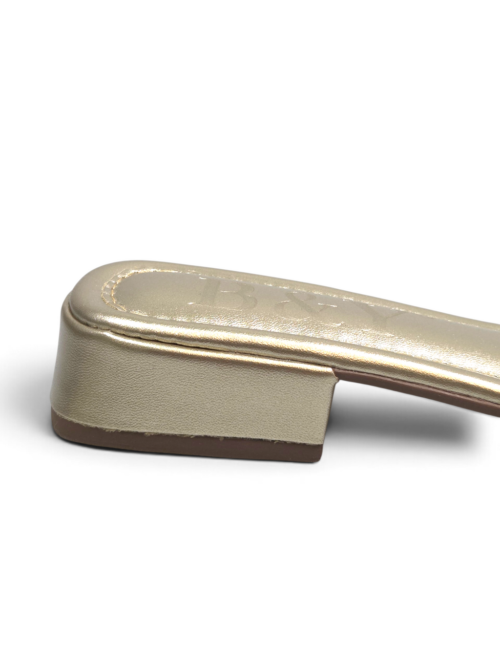 Tamanco 9866 Dourado Salto Baixo 2 cm