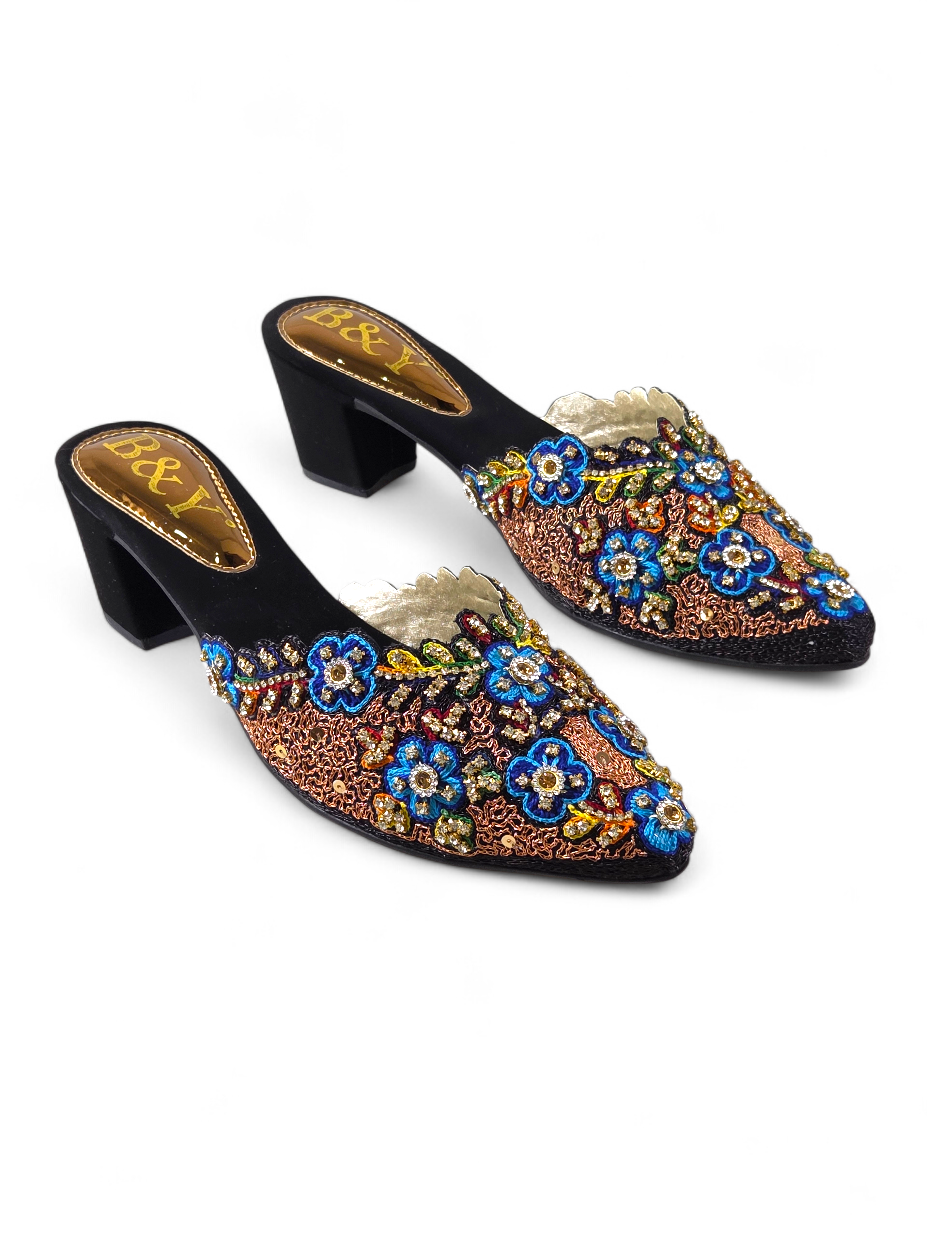 Mule 9713 Preto Salto Médio