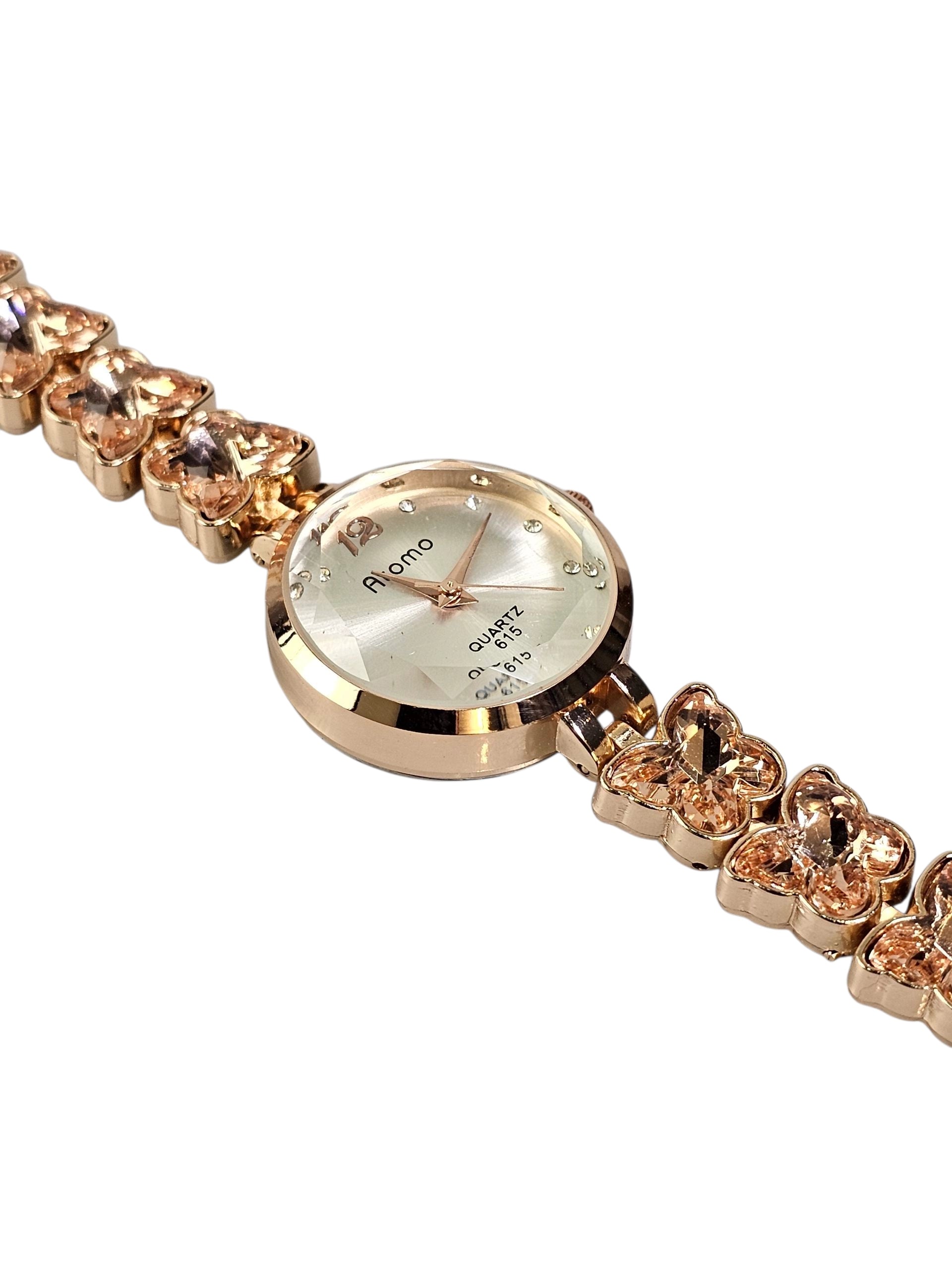 Relógio Prova d’Água com Pulseira Folheada 042