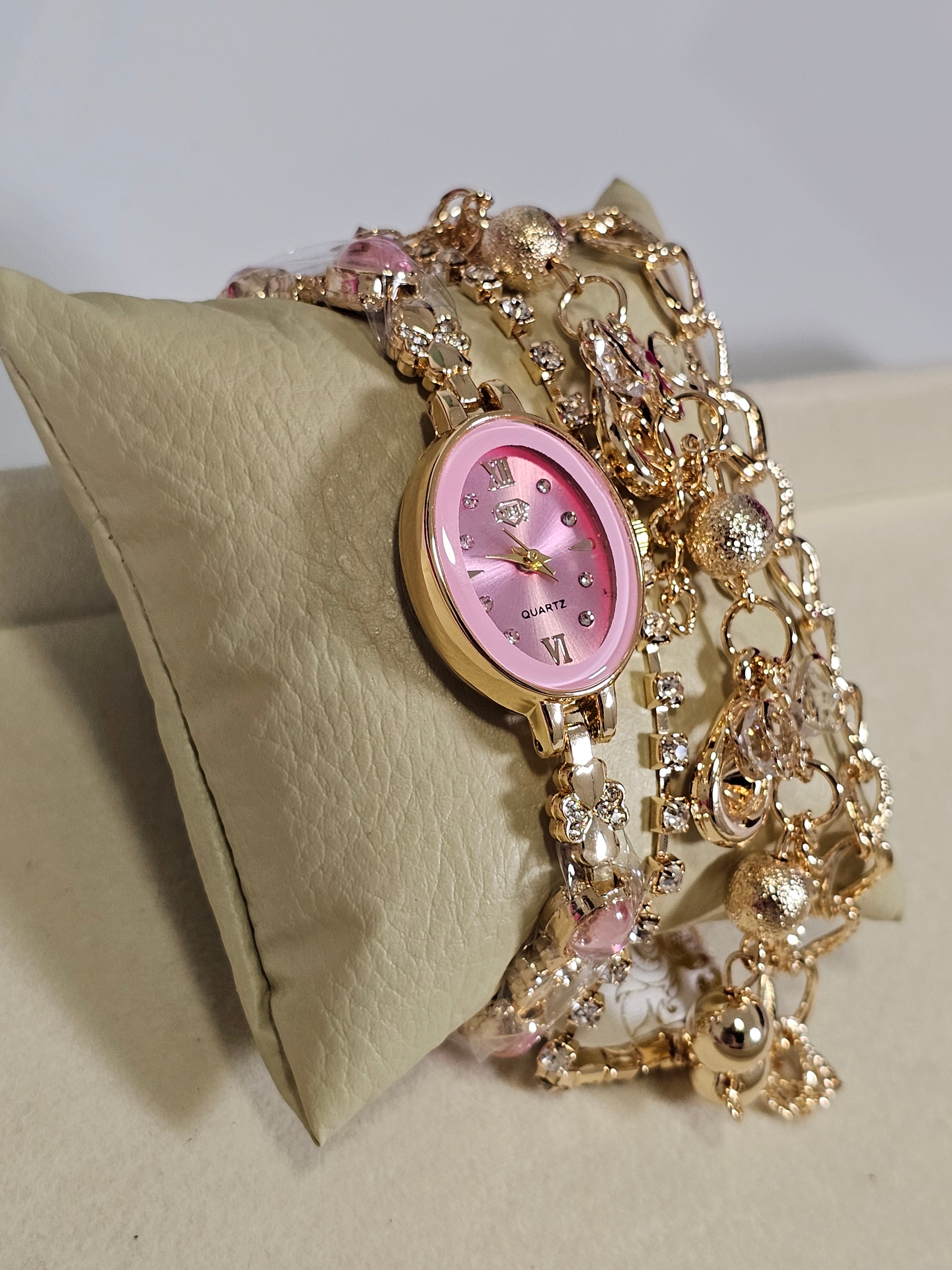 Relógio Prova d’Água com Pulseira Folheada 007