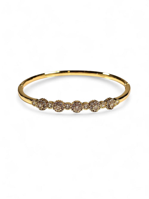 Pulseira Cristal Zirconia Dourada 023