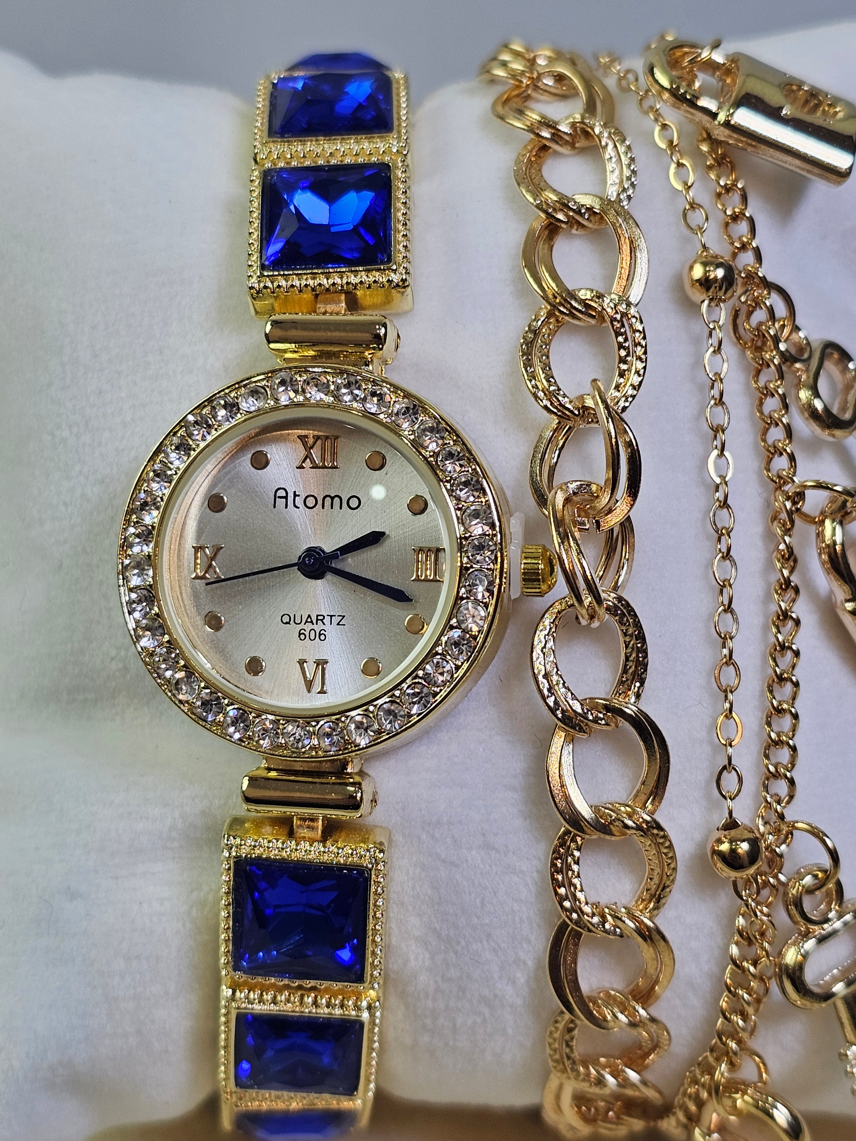 Relógio Prova d’Água com Pulseira Folheada 025