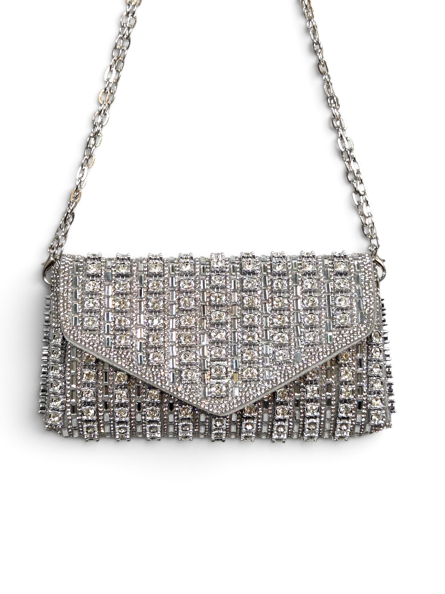 Carteira Royal Clutch Cristal Prata 1103