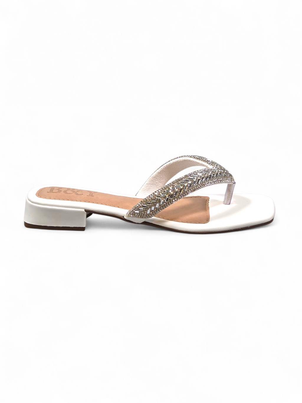 Chinelo 1222 Branco Salto Baixo (B)