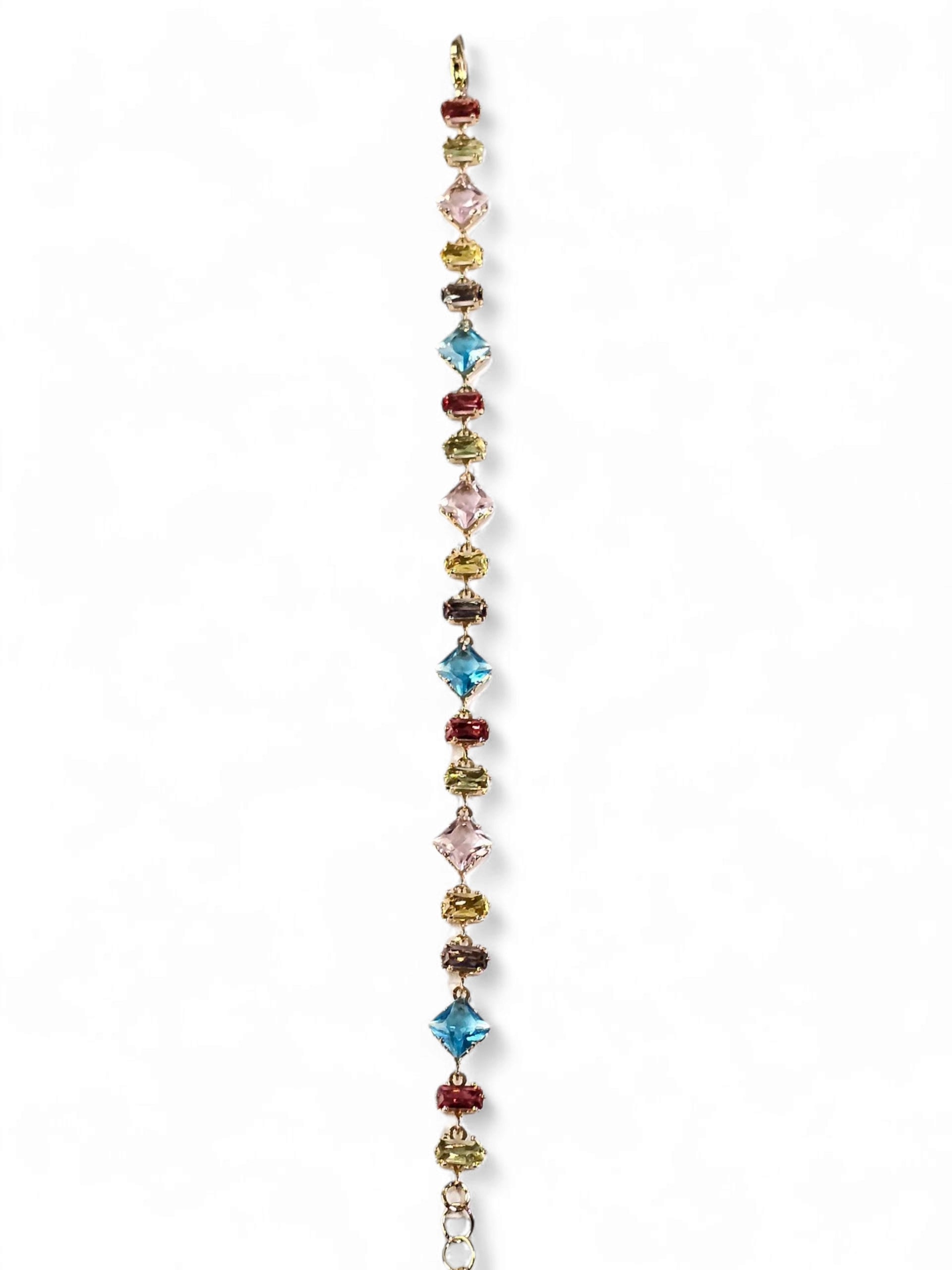 Pulseira Cristal Dourada 008