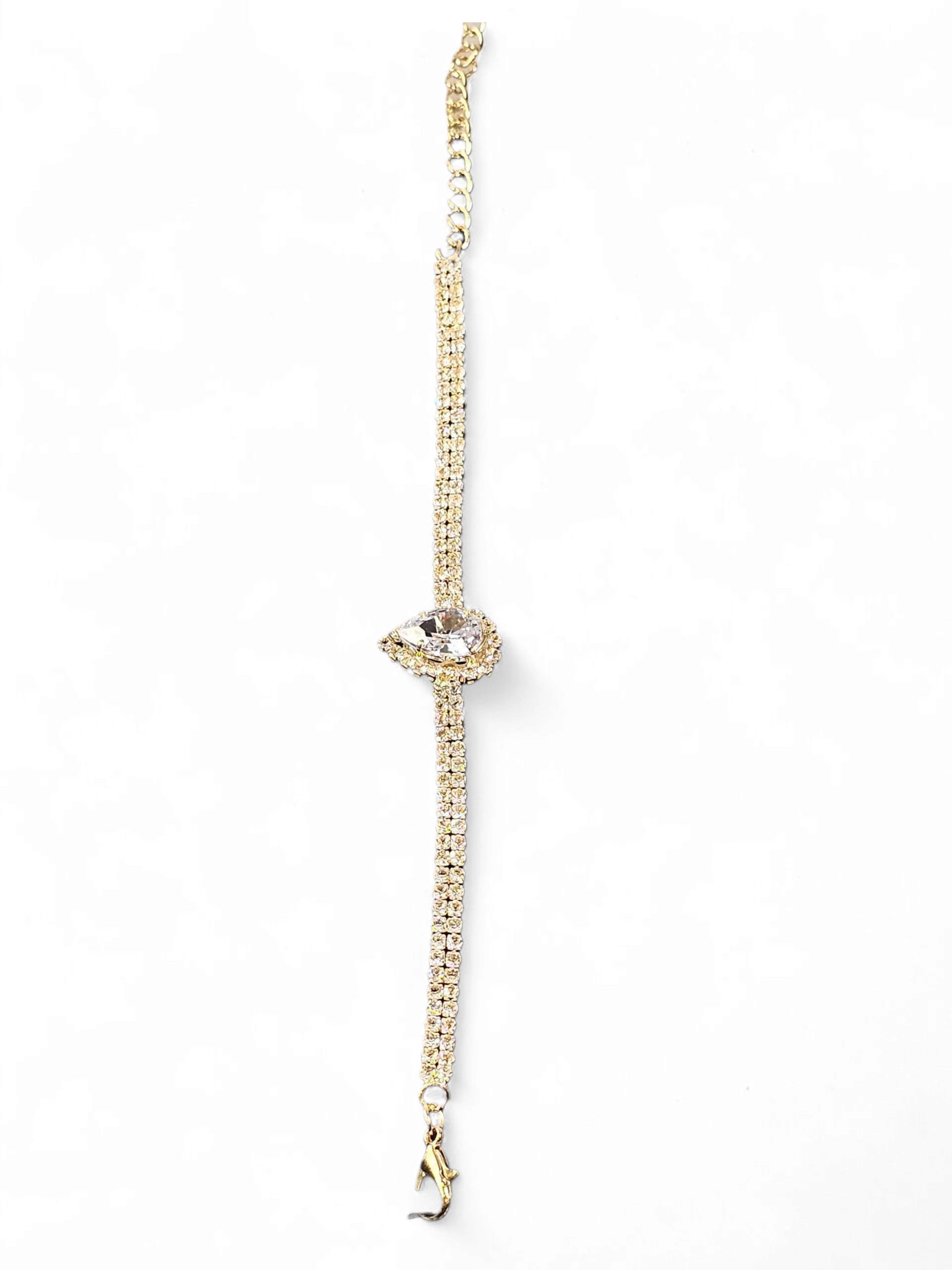 Pulseira Cristal Dourada 006