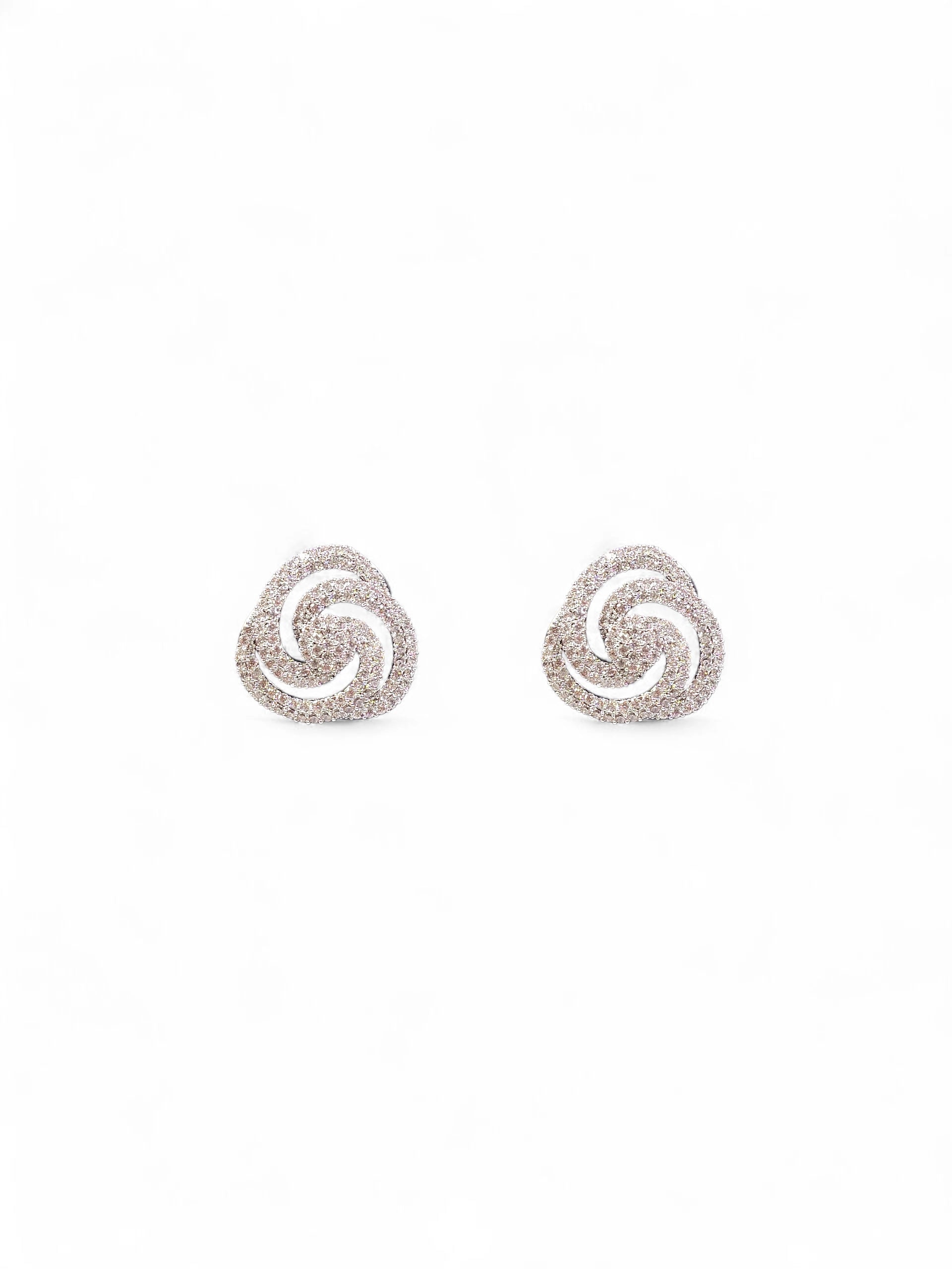 Brinco Cristal Zirconia Prata 057