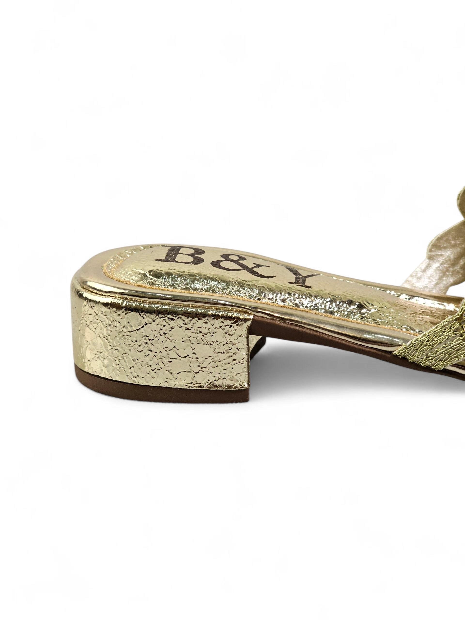 Chinelo 4020 Dourado Salto Bloco