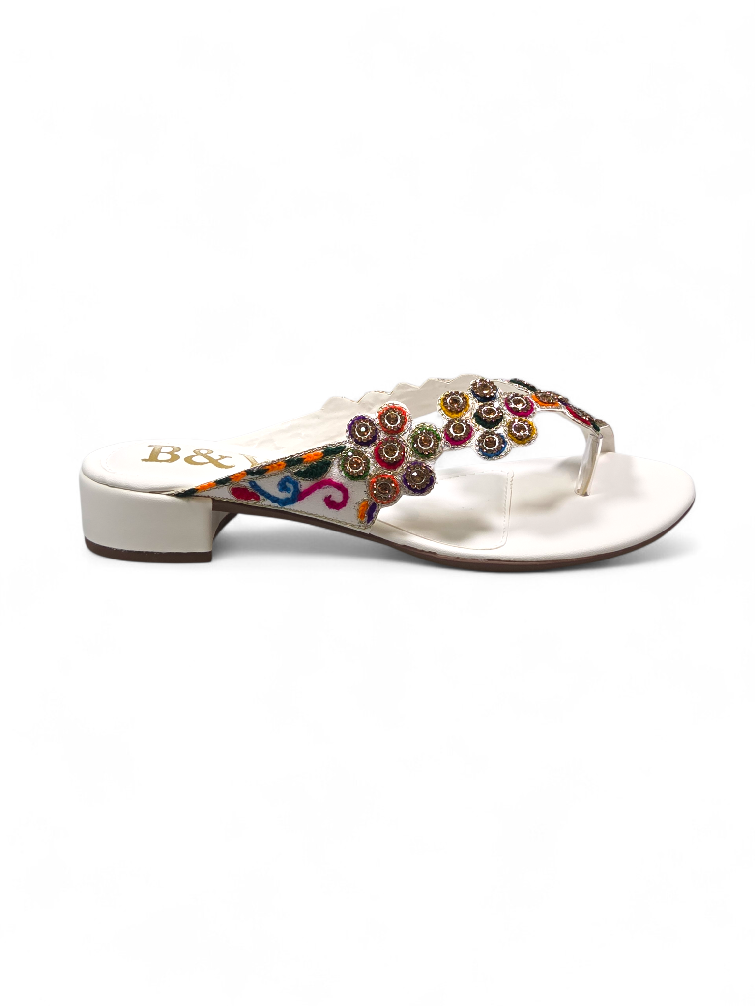 Chinelo 9817 Branco Salto Bloco