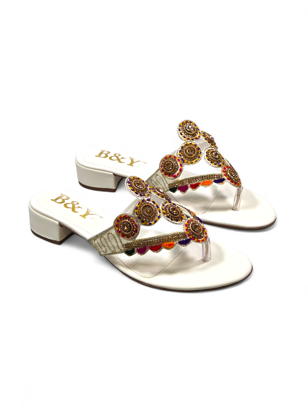 Chinelo 9319 Branco Salto Bloco