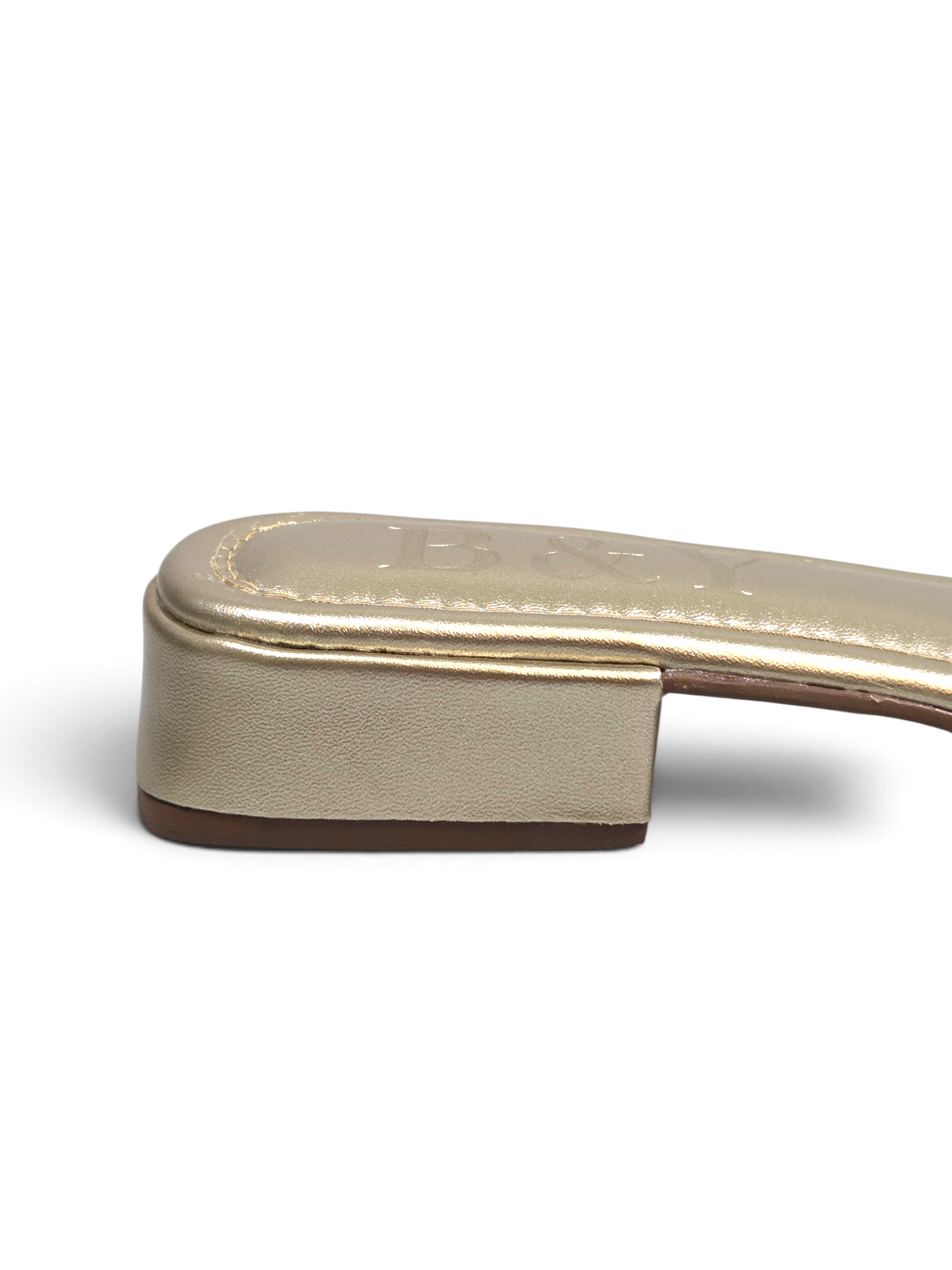 Chinelo 9865 Dourado Salto Baixo 2 cm