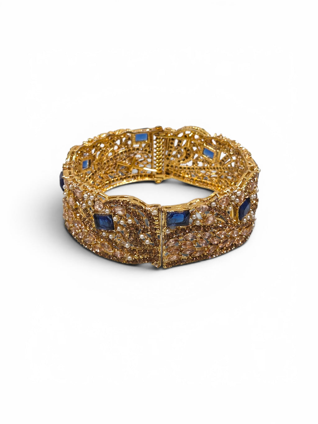 Bracelete Folheado Semi Joia Dourado #1095