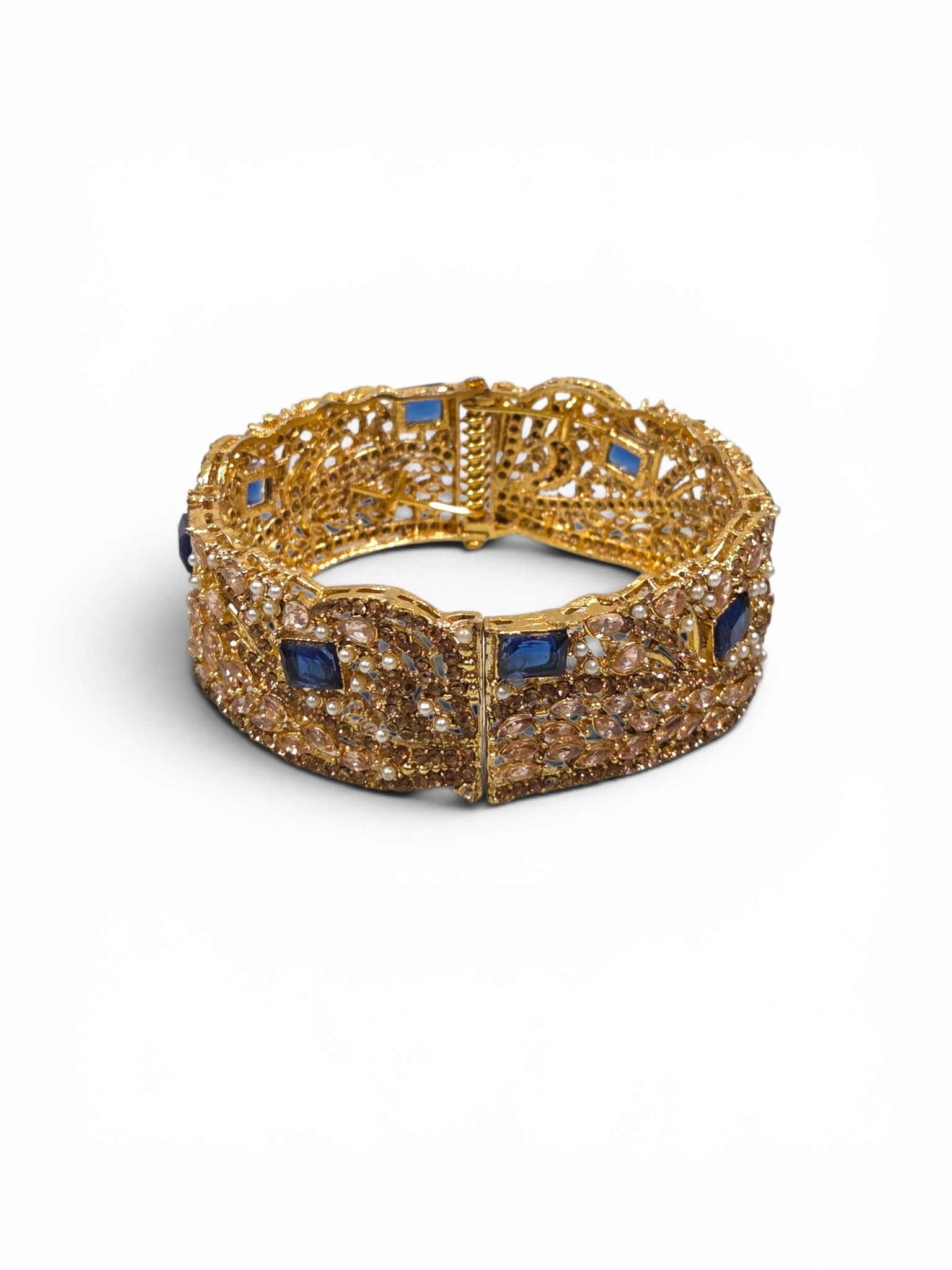 Bracelete Folheado Semi Joia Dourado #1095