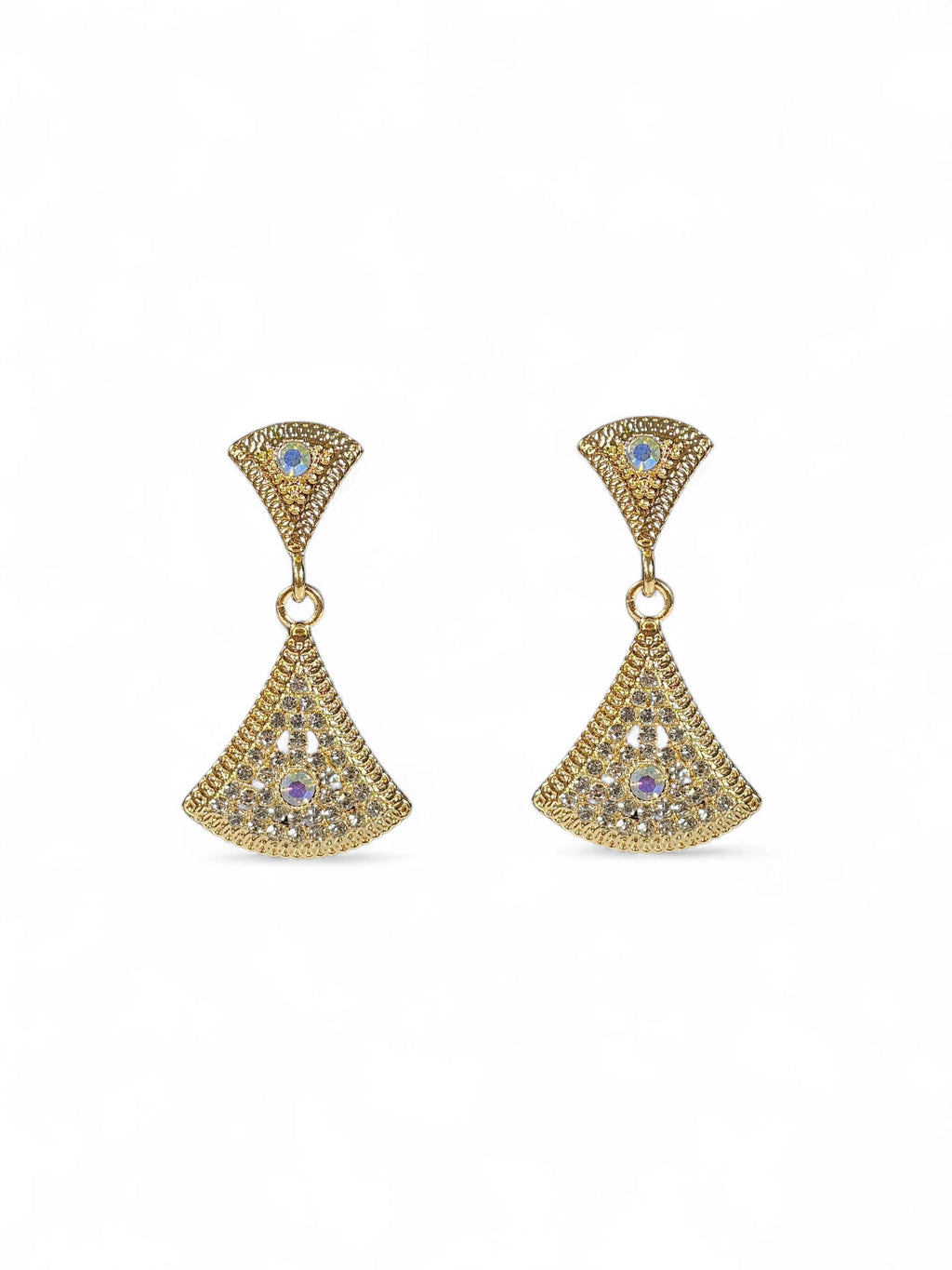 Brinco Cristal Dourado 081