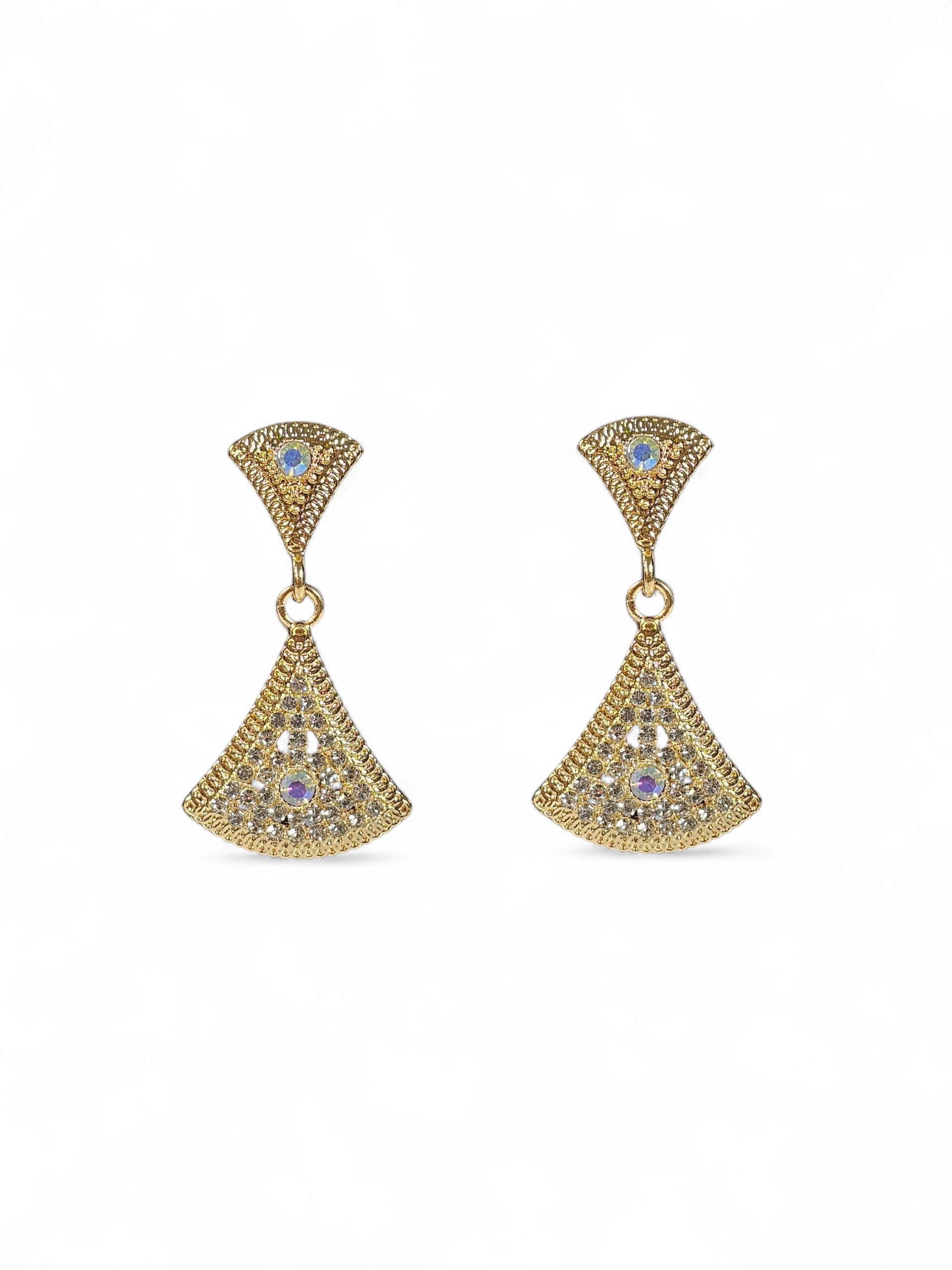 Brinco Cristal Dourado 081