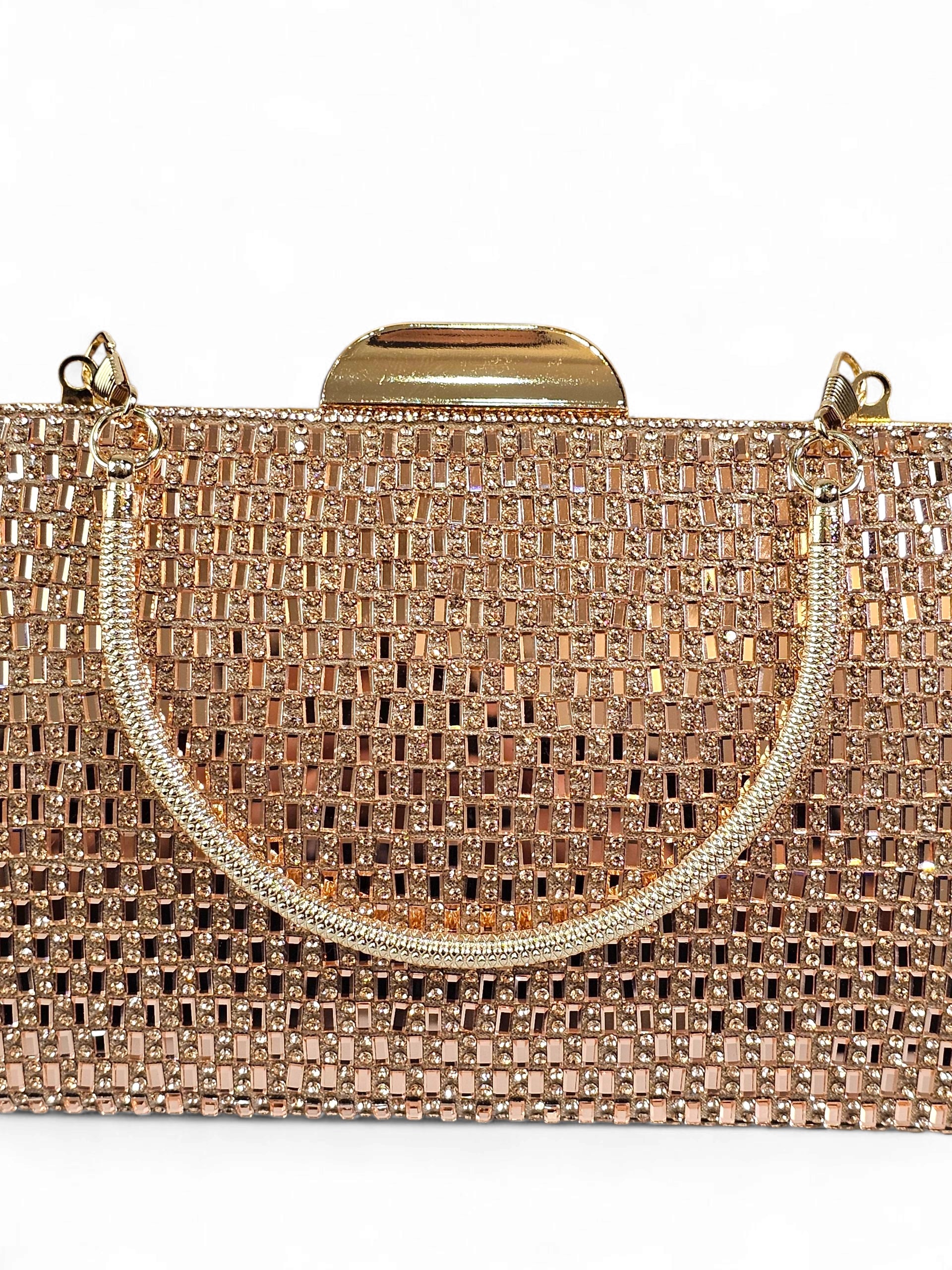 Bolsa Clutch Cristal Champagne 1012