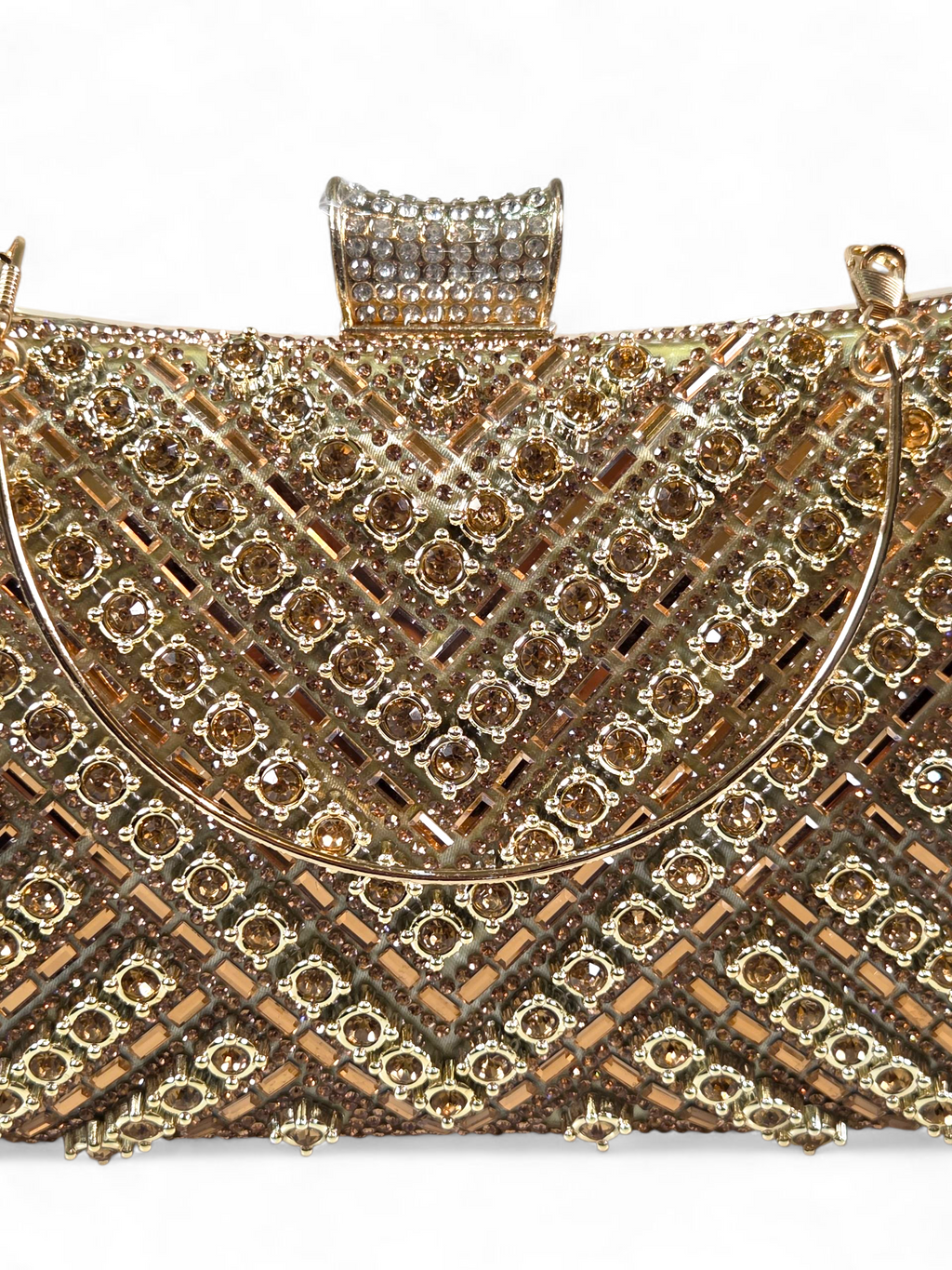 Bolsa Clutch Cristal Dourado 1049