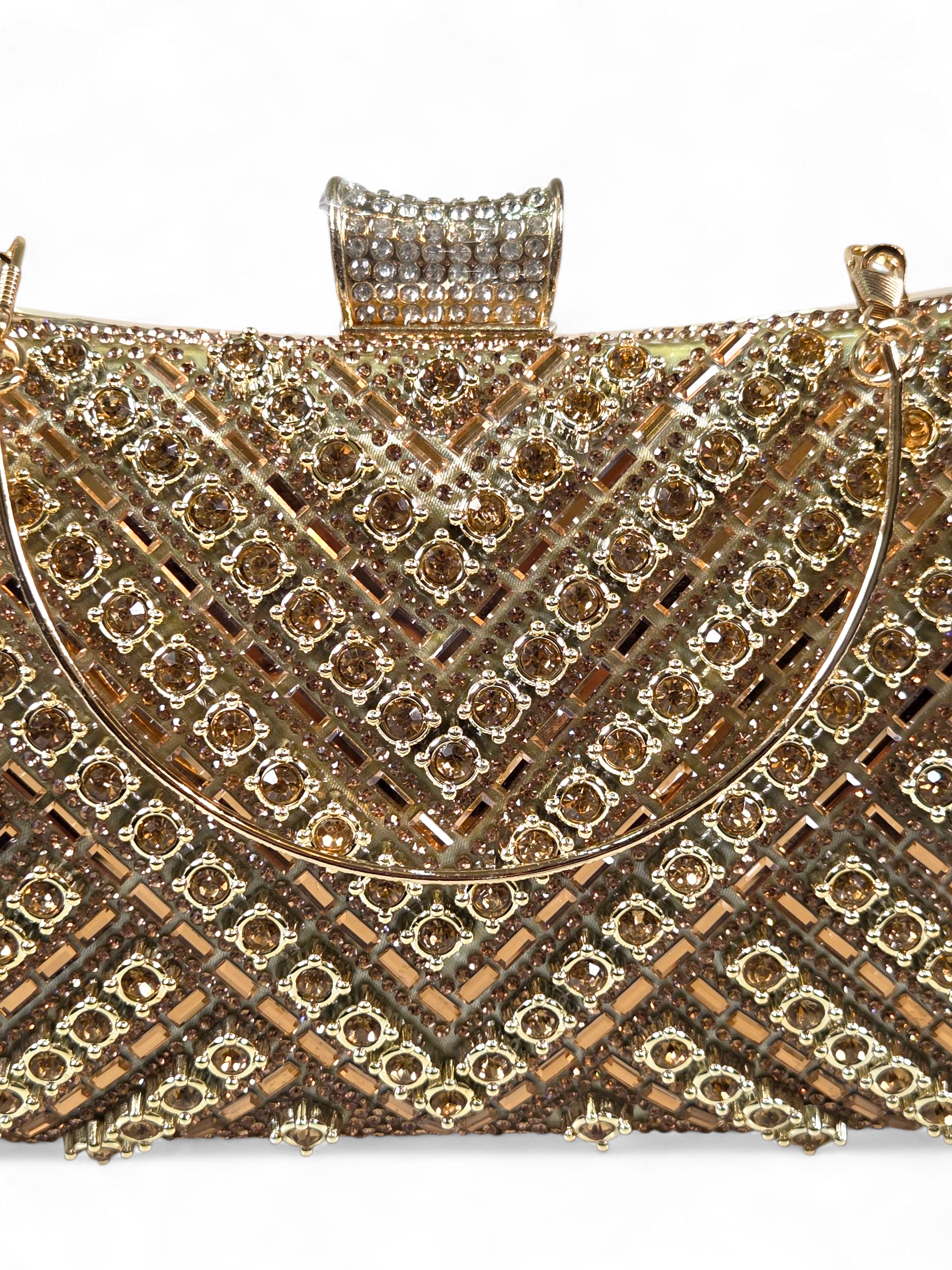 Bolsa Clutch Cristal Dourado 1049