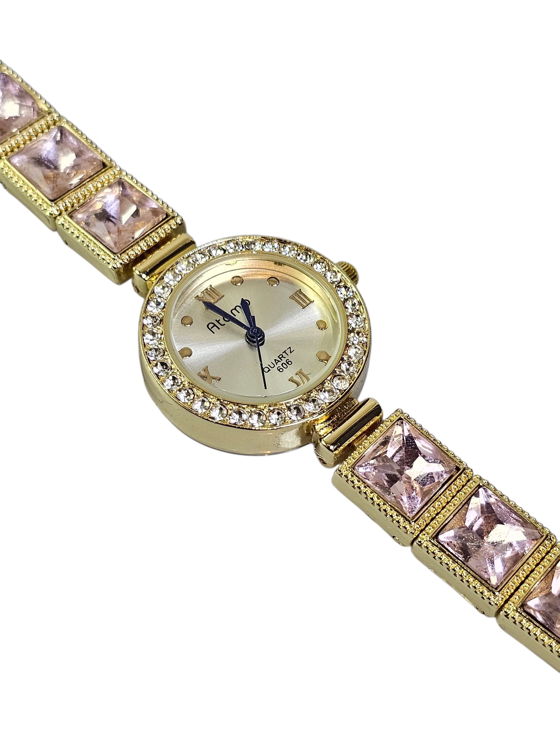 Relógio Prova d’Água com Pulseira Folheada 039