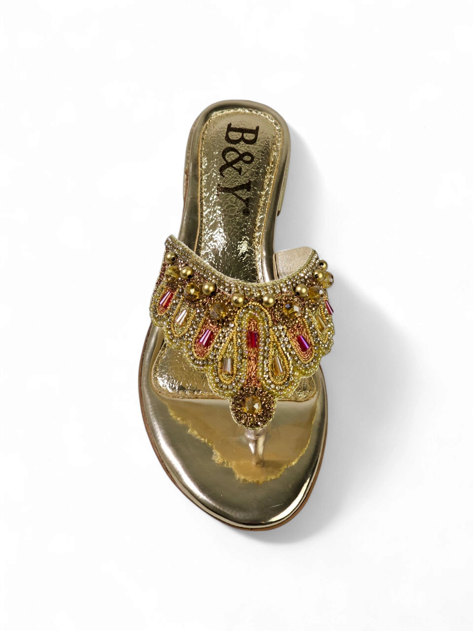 Chinelo 9622 Dourado Salto Bloco